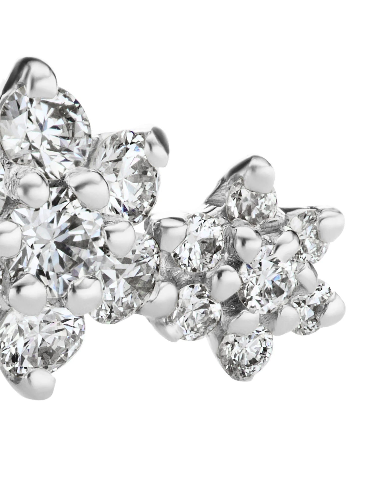 18kt white gold Flower Garland diamond earring