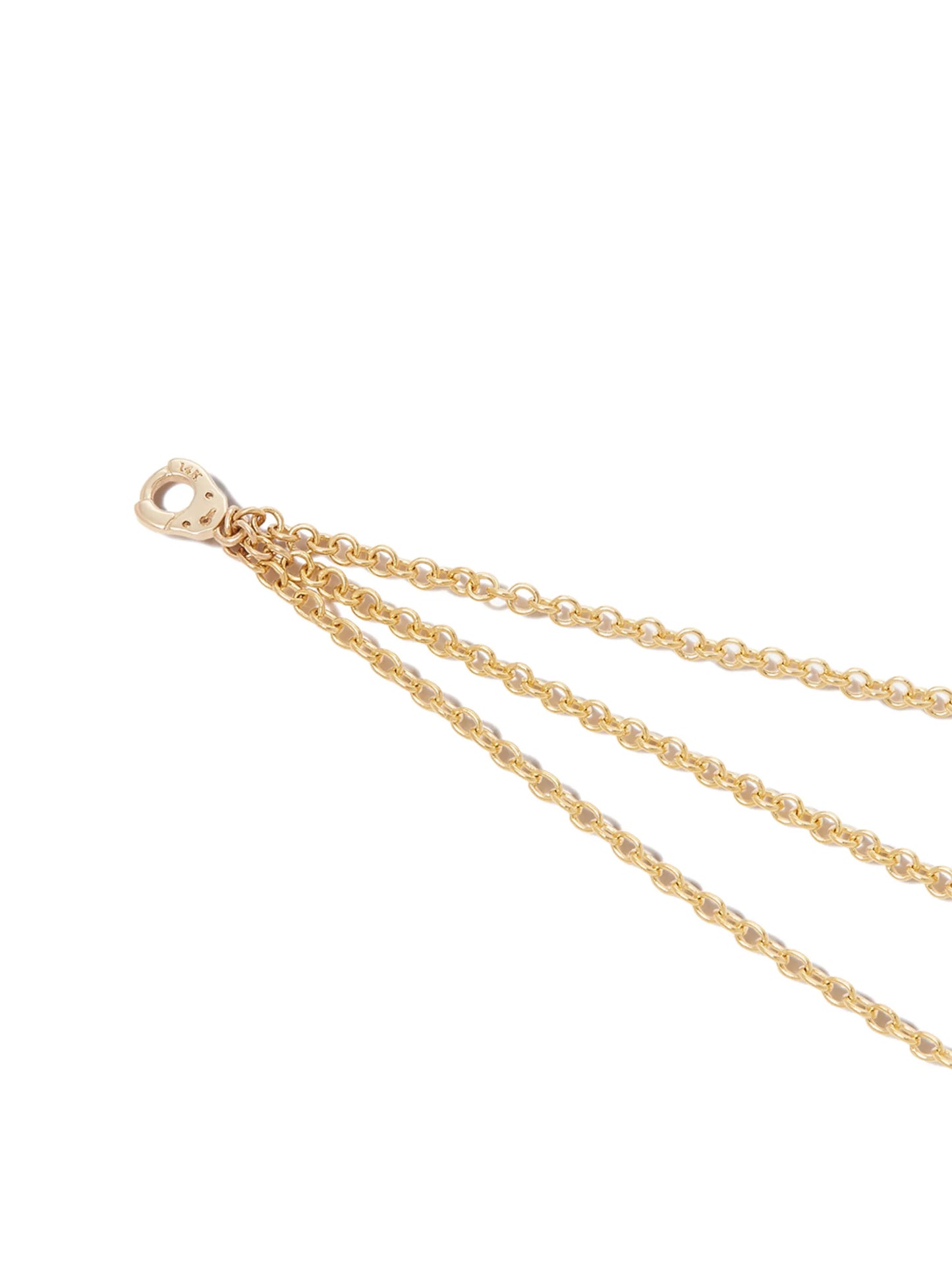 18kt yellow gold 76mm triple chain charm