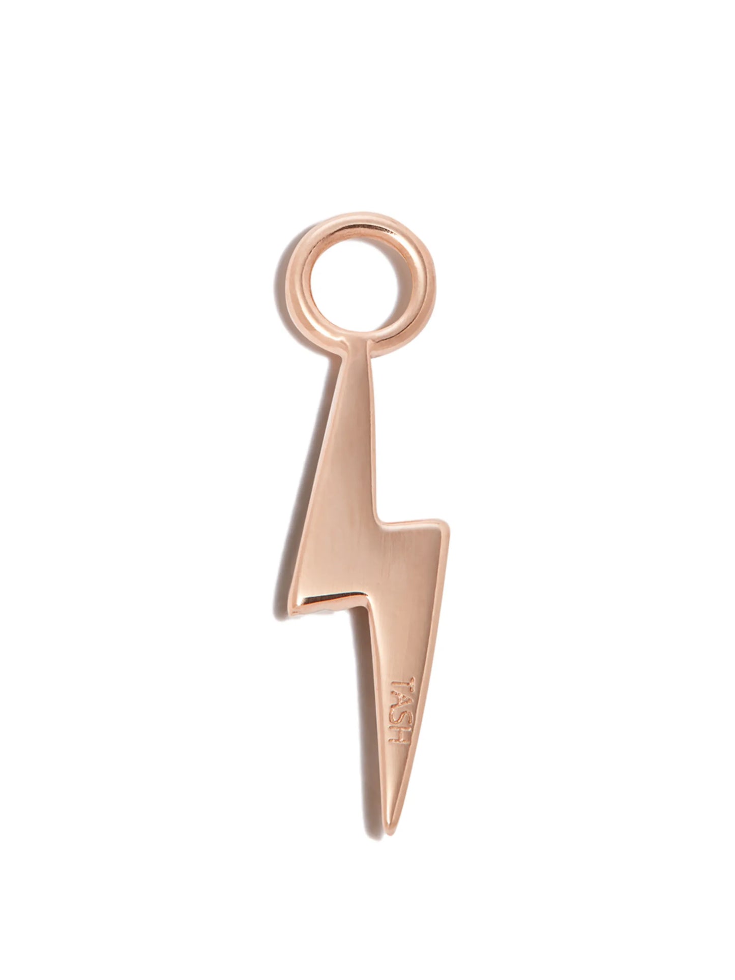 18kt rose gold bolt diamond charm