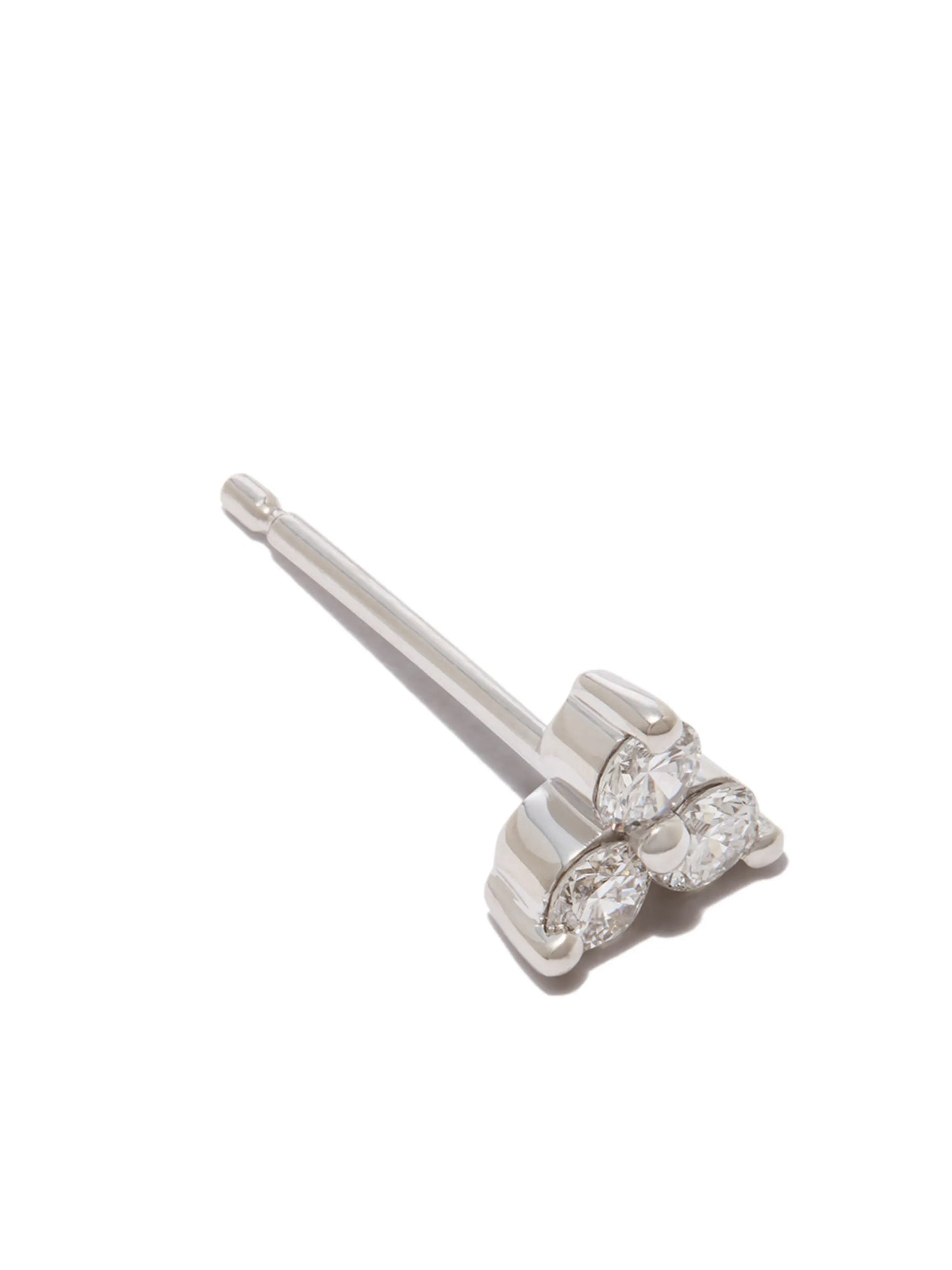 18kt white gold Trinity stud earring