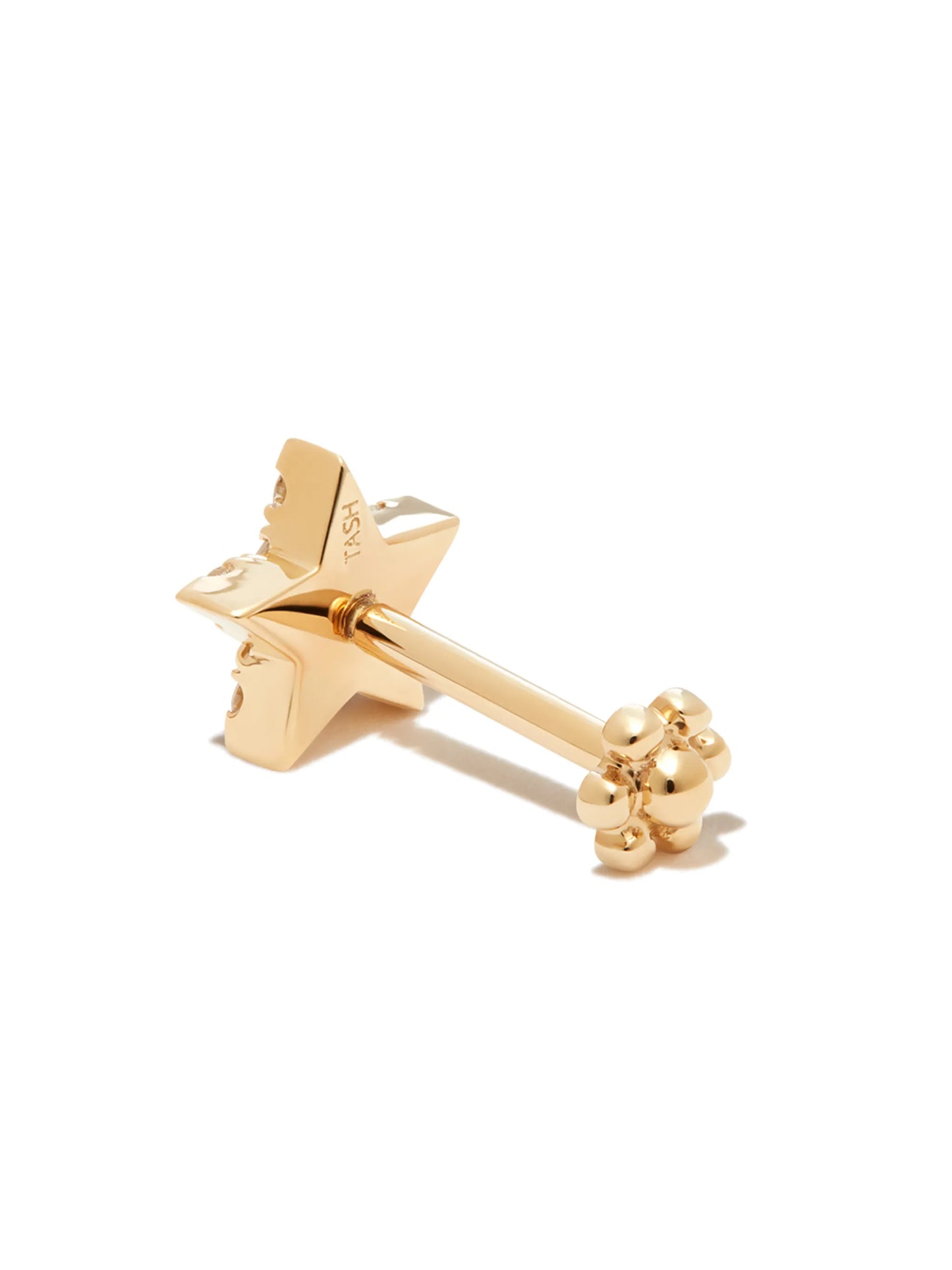 18kt yellow gold Star stud earring