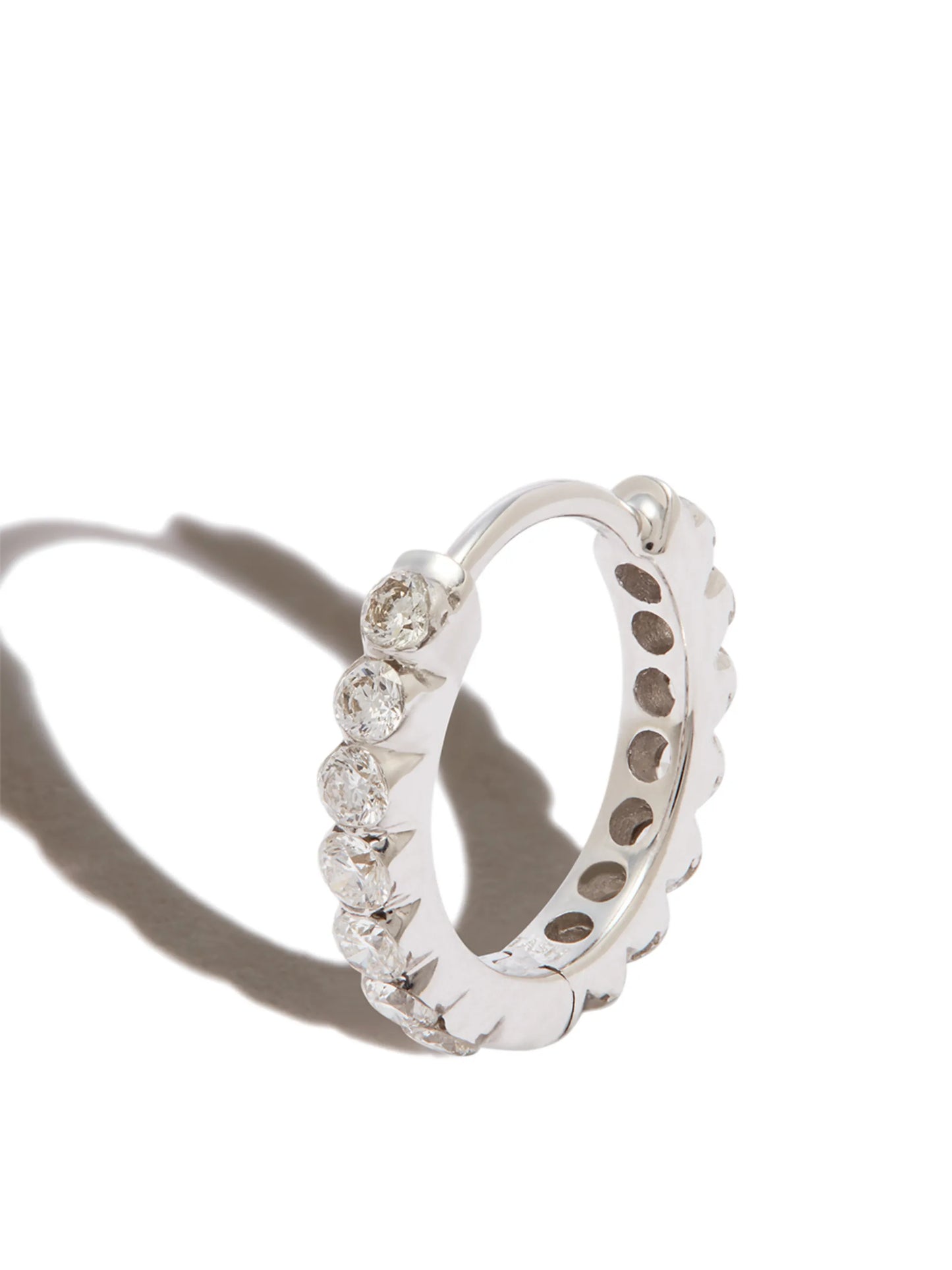 18kt white gold Eternity clicker earring