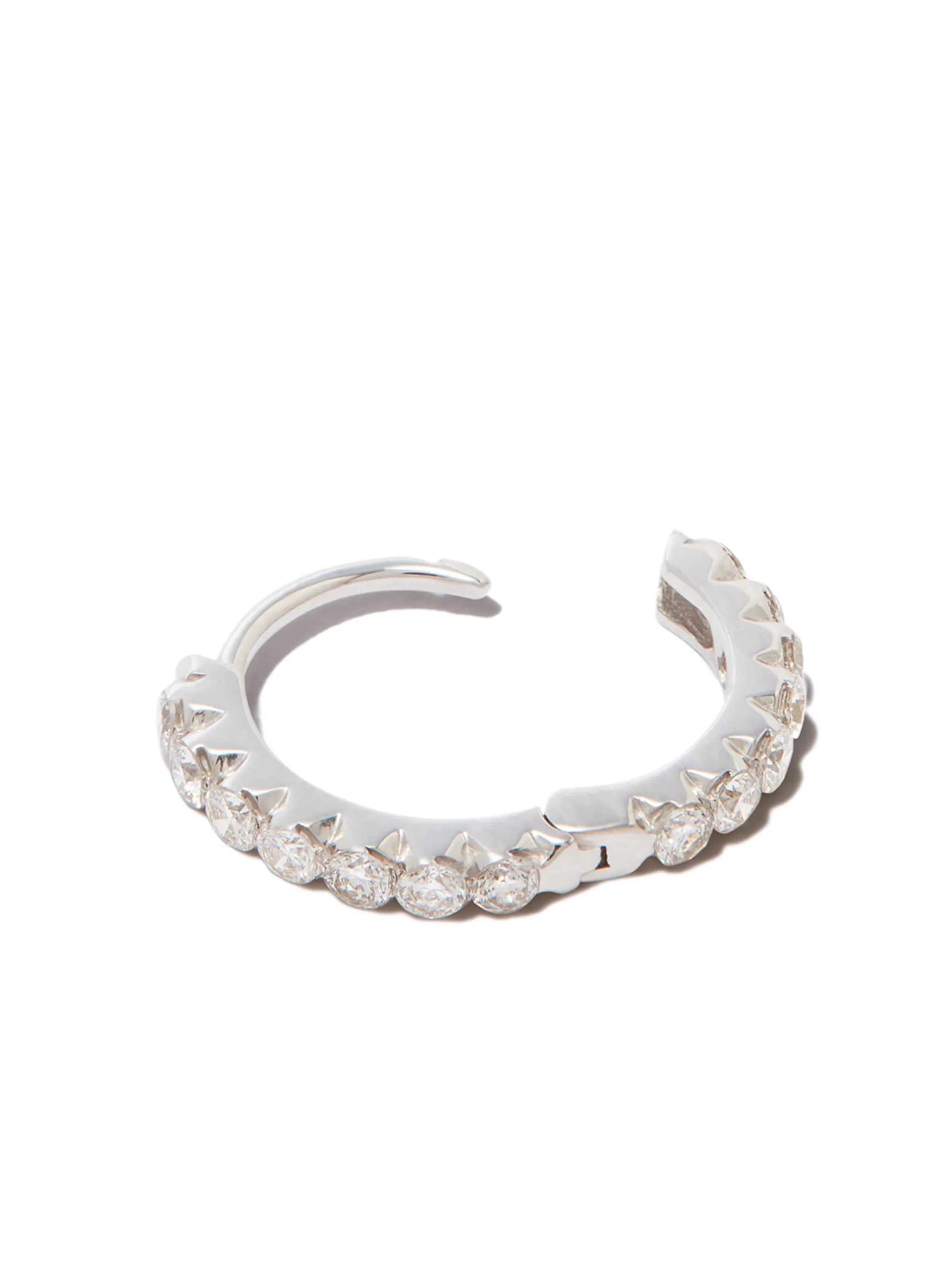 18kt white gold Eternity clicker earring