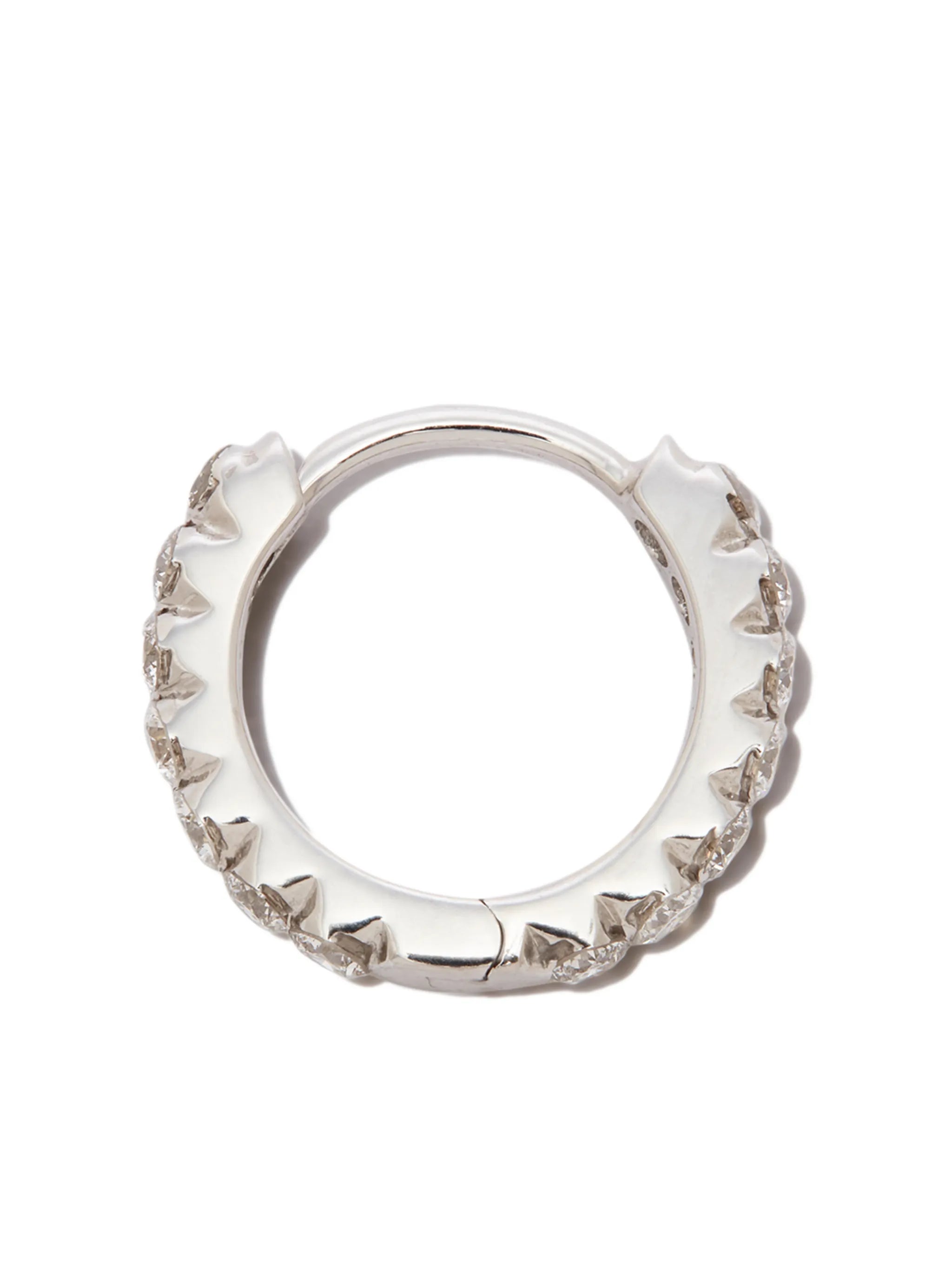 18kt white gold Eternity clicker earring