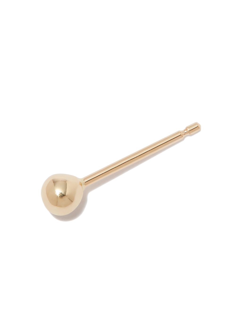 18kt yellow gold ball single stud earring