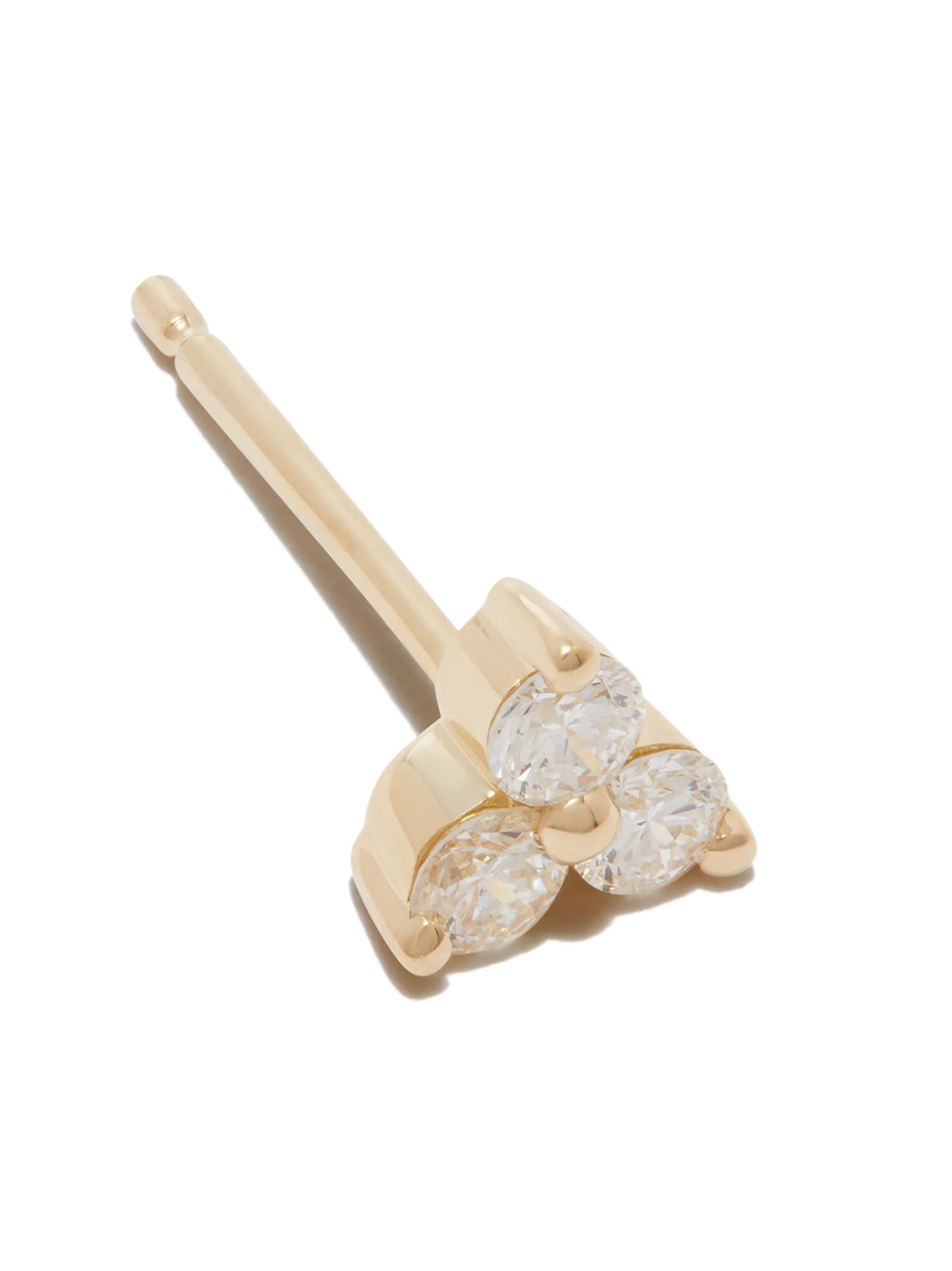 18kt yellow gold Trinity stud earring