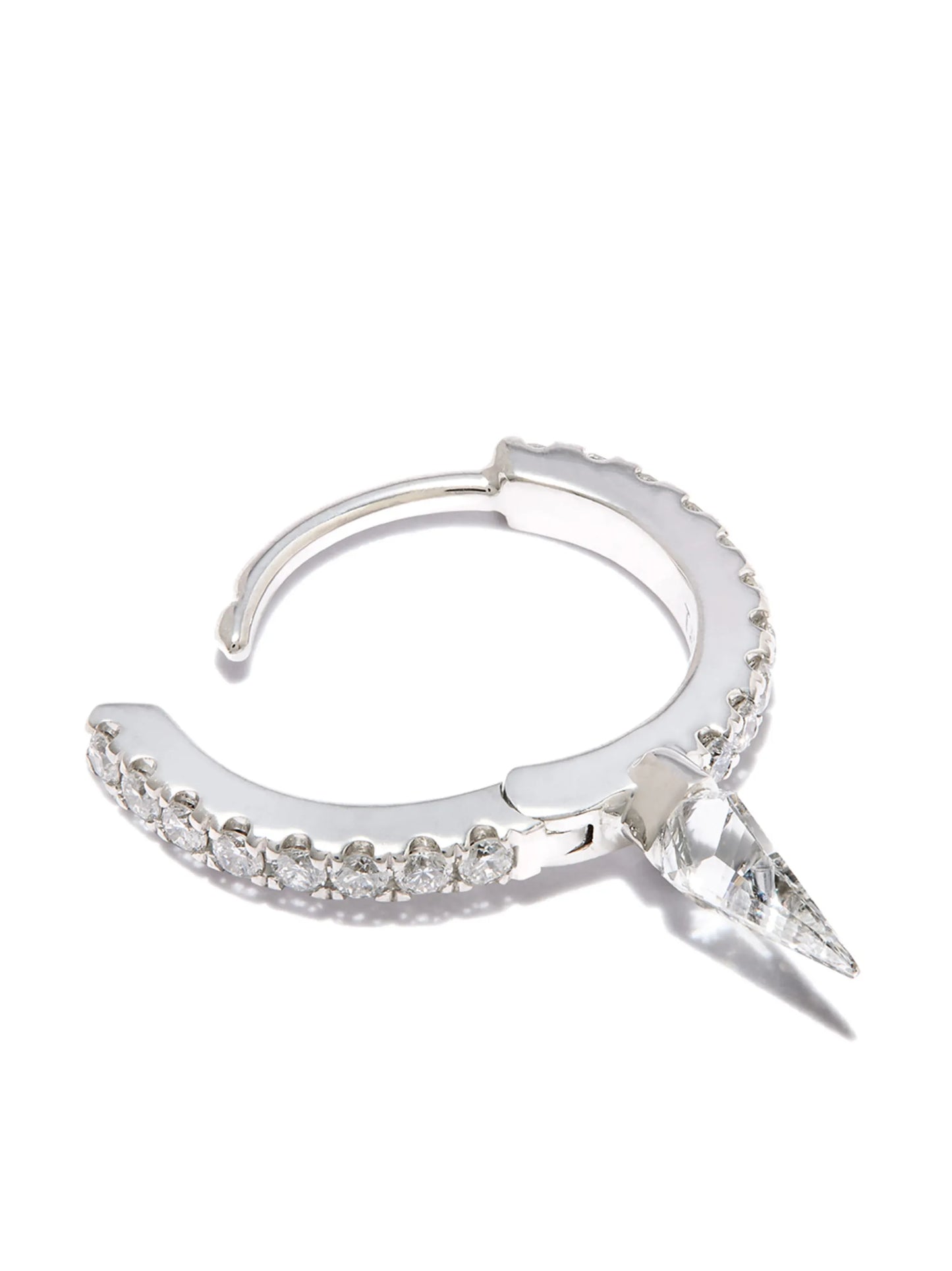 18kt white gold 8mm Short Spike earring