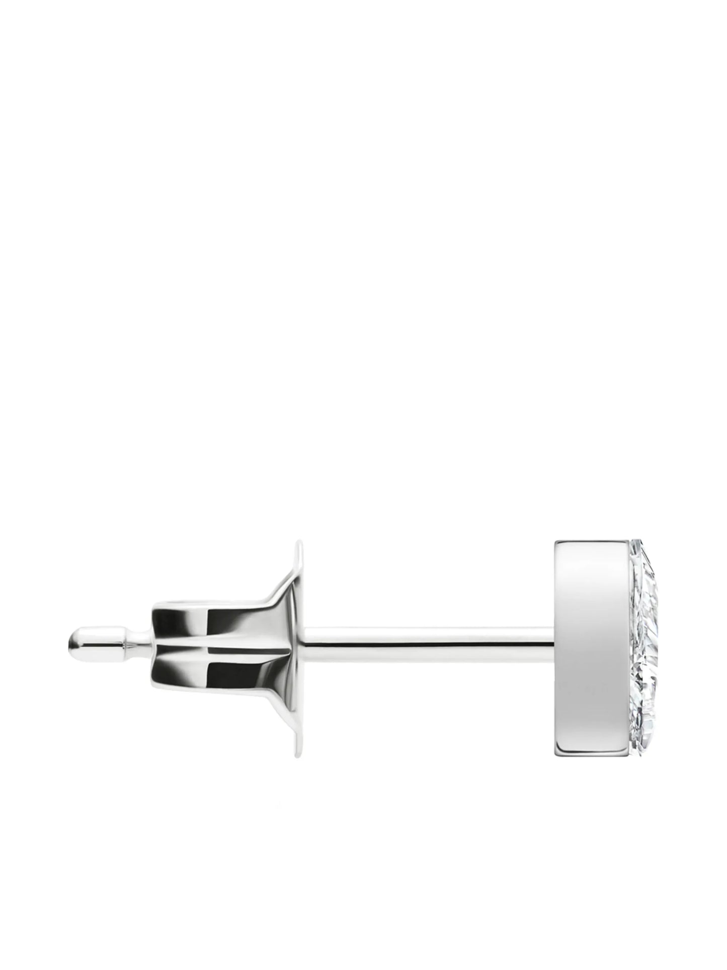 18kt white gold Triangle Diamond stud earring