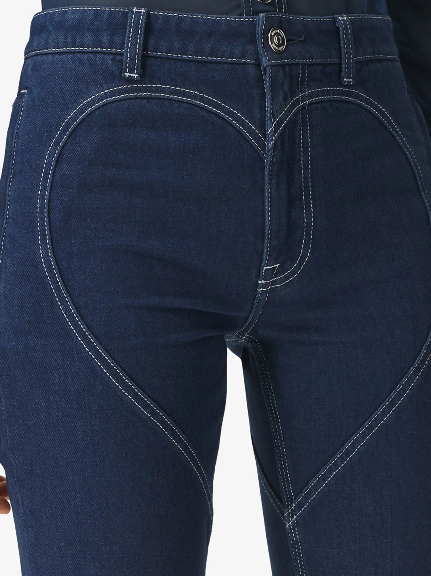 high-rise heart-motif skinny jeans