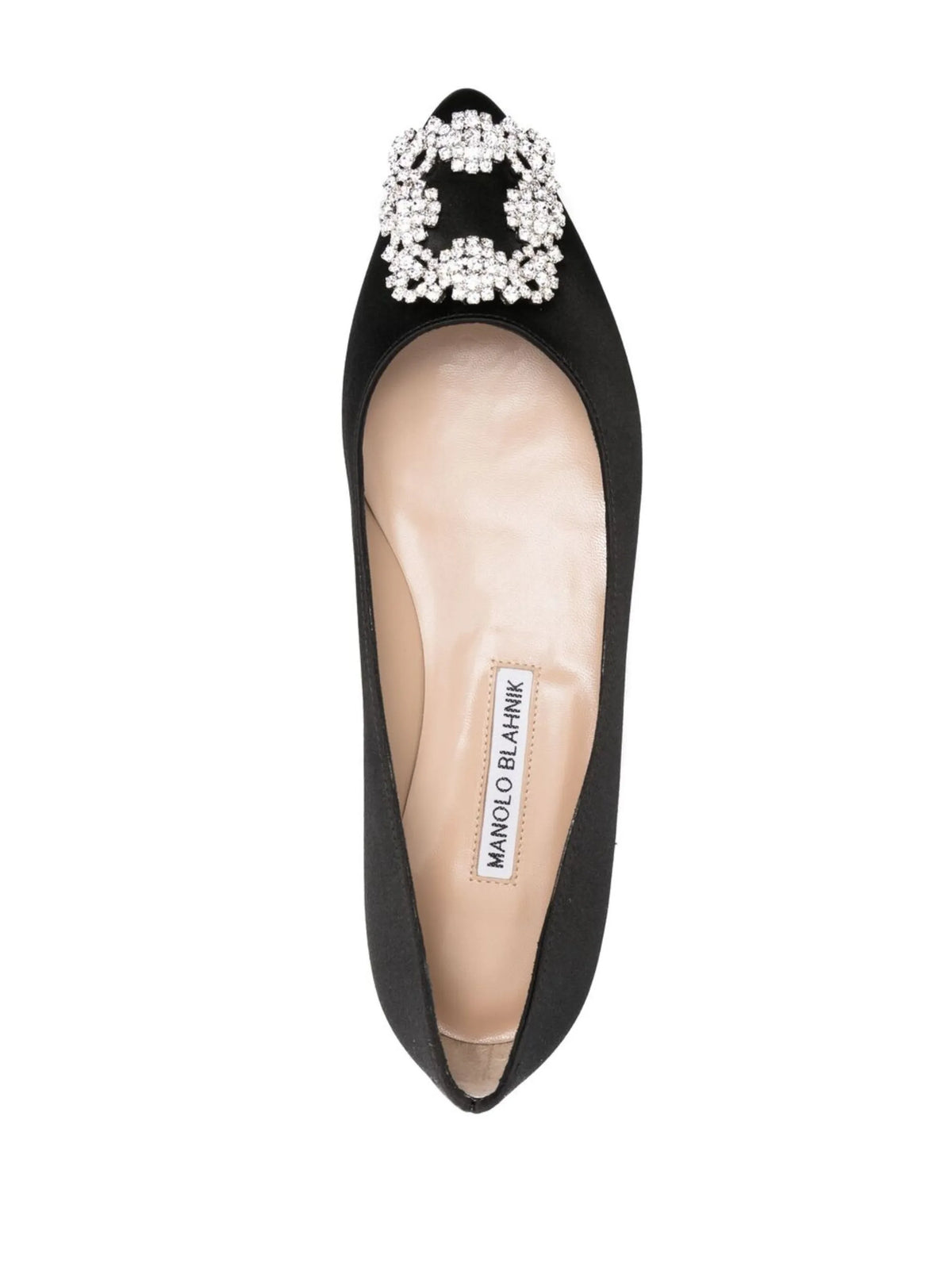 Hangisi black buckle ballerinas