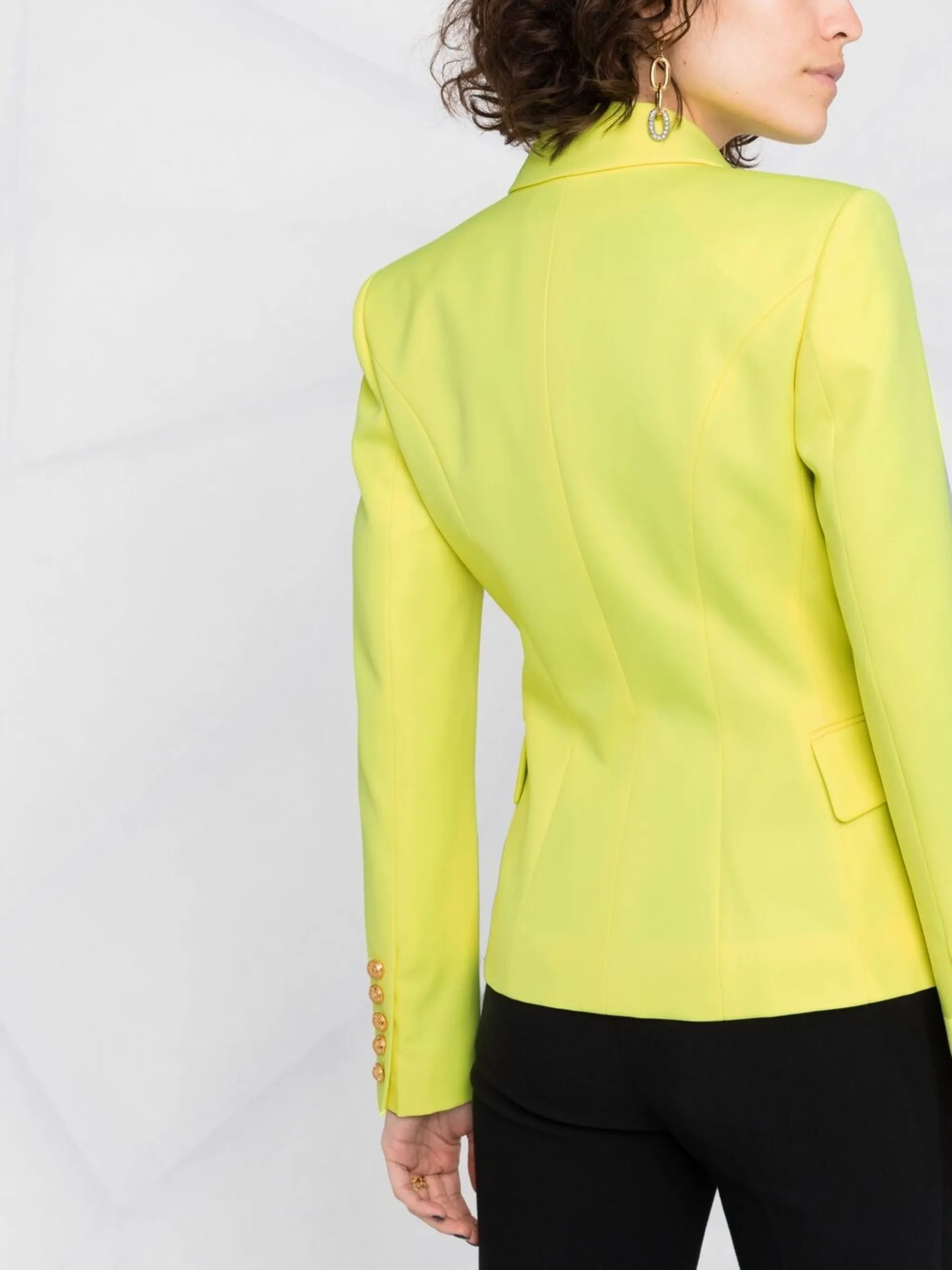 fitted double-breasted blazer