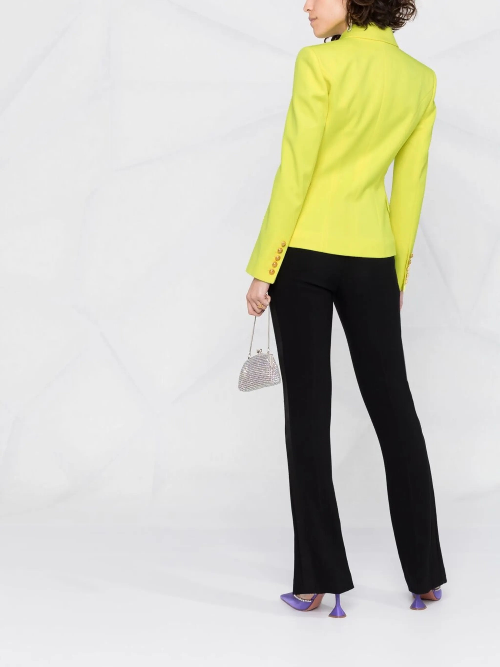 fitted double-breasted blazer
