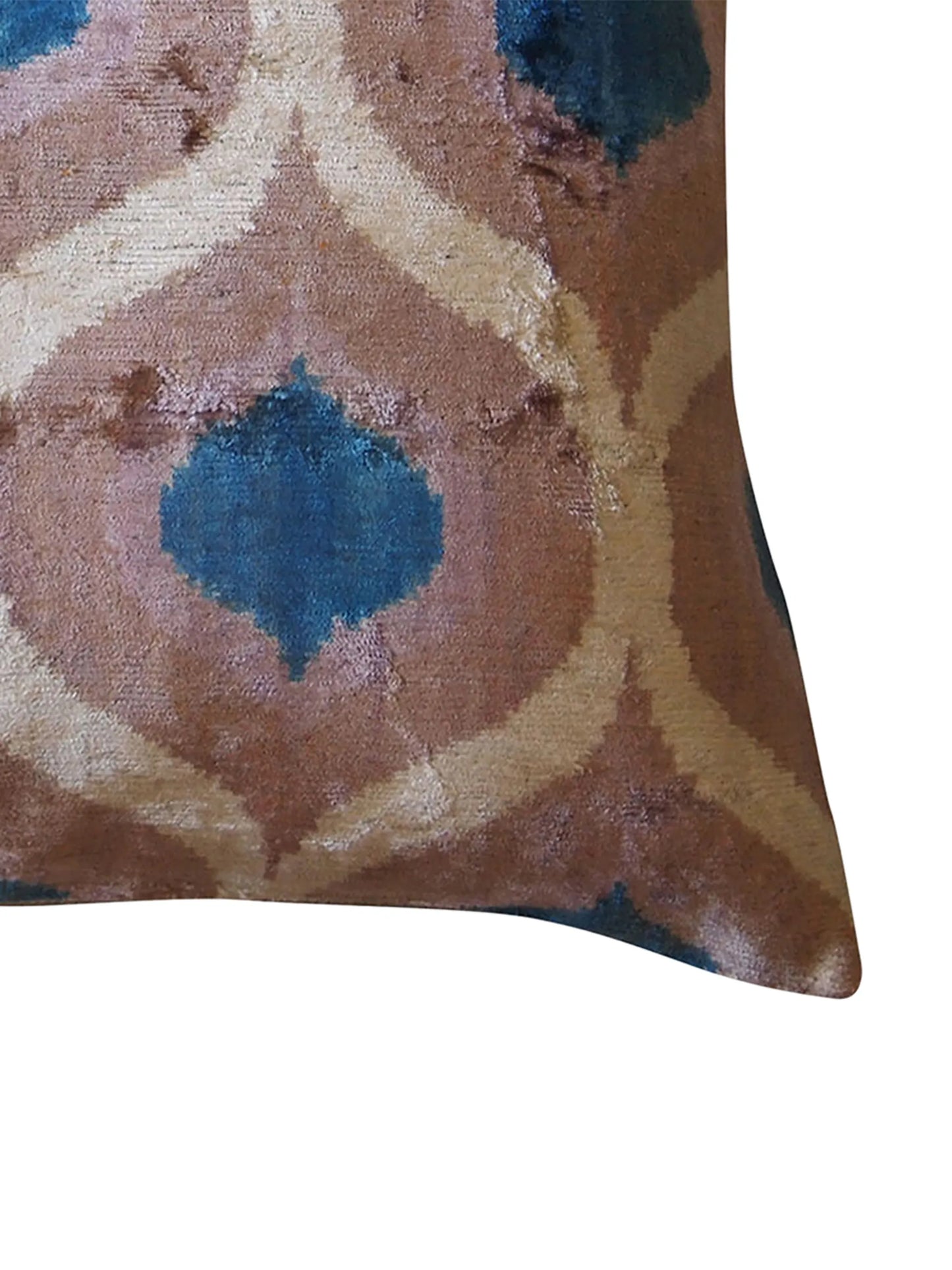 jacquard silk velvet-blend cushion