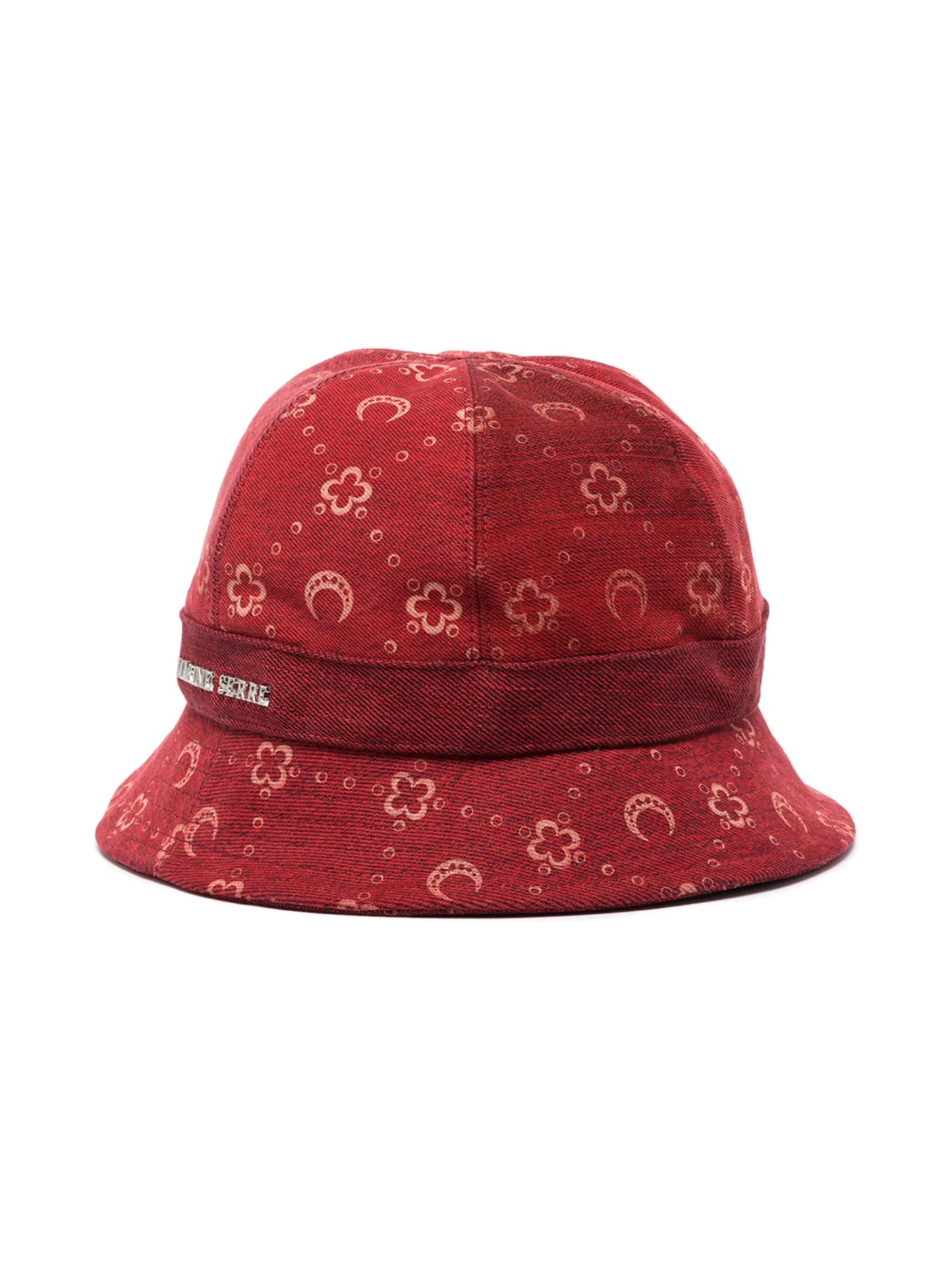 moon pattern denim bucket hat