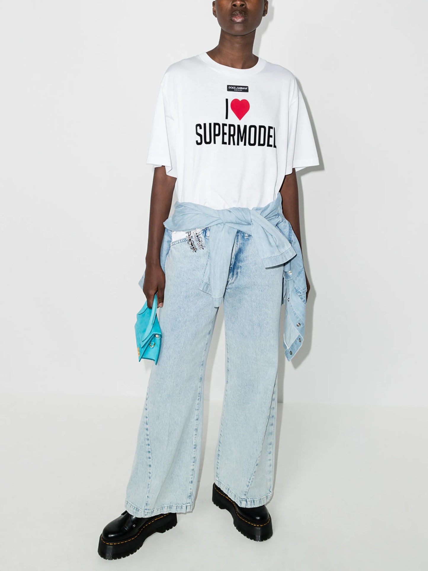 Supermodel print oversized T-shirt