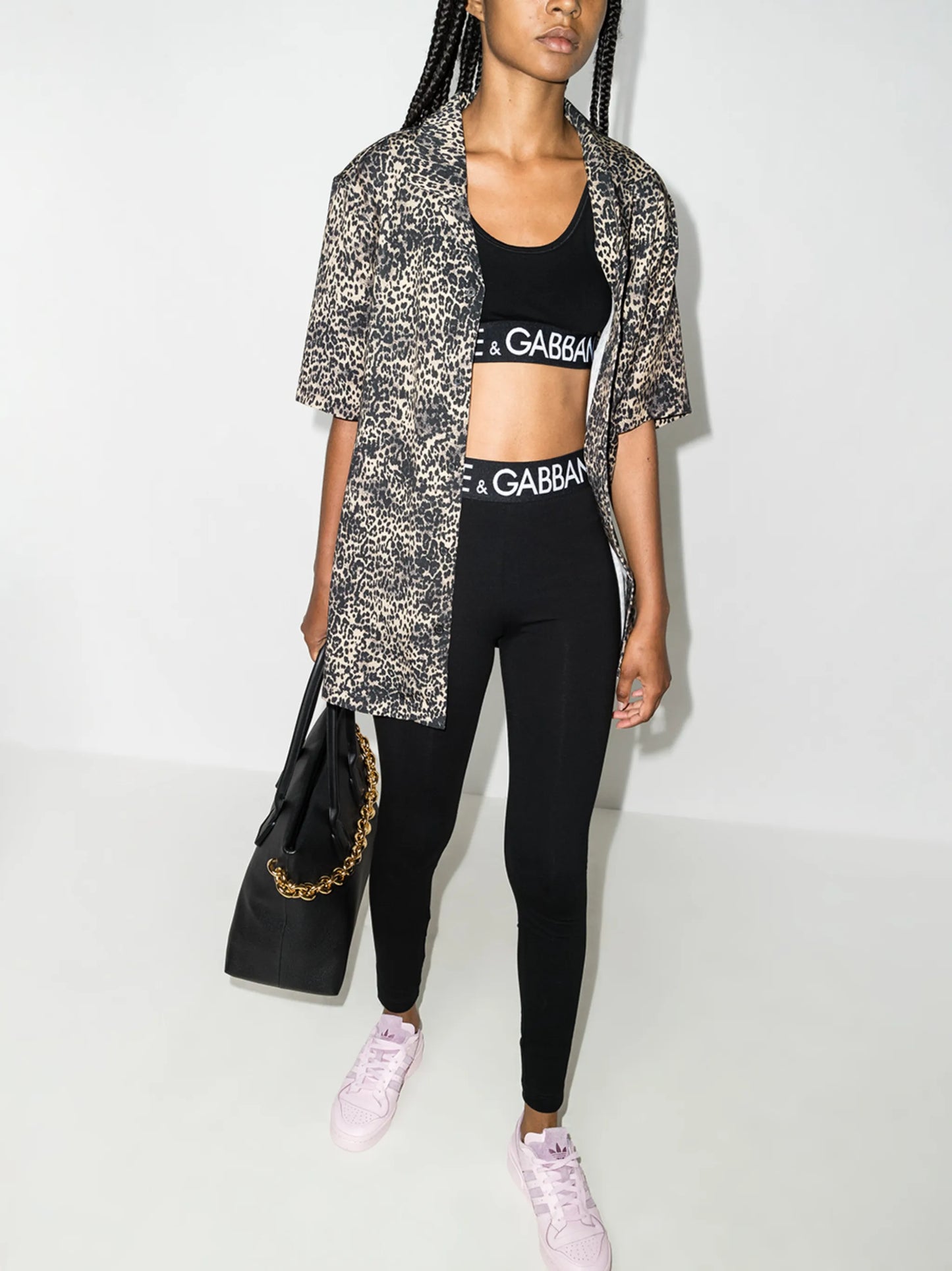 logo-underband fine-rib crop top
