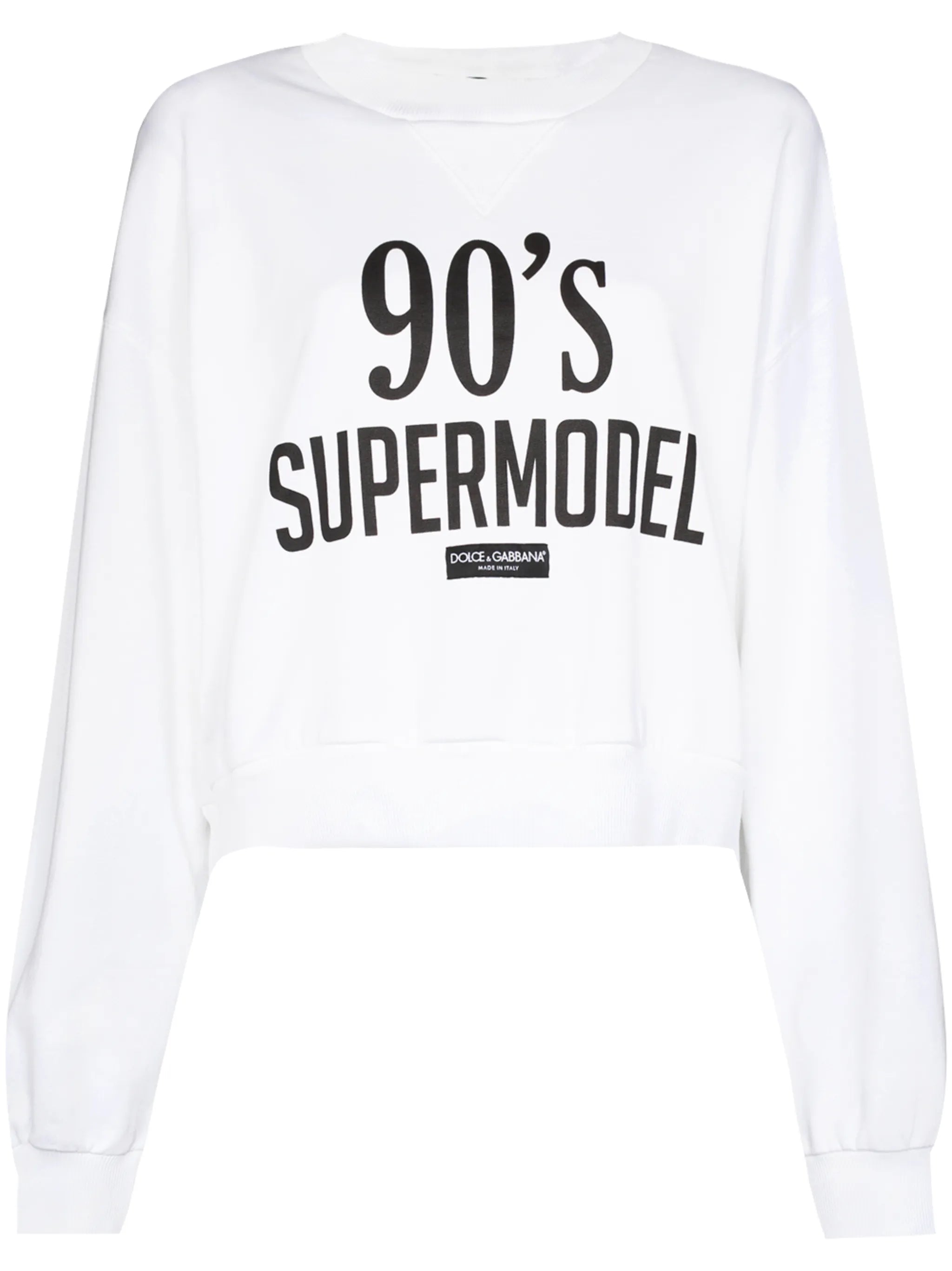 '90s Supermodel-print drop-shoulder sweatshirt