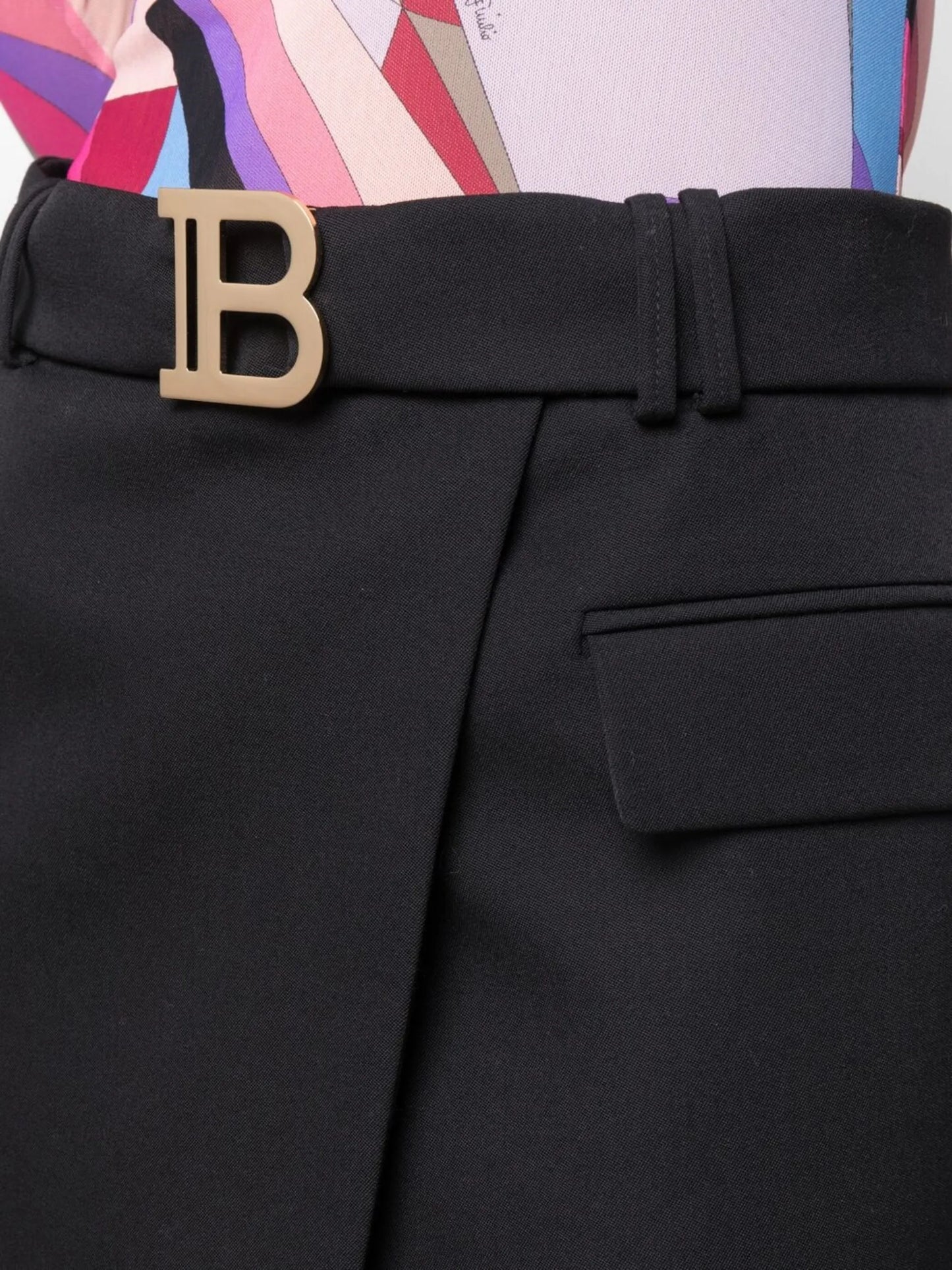 B-logo wrap skirt