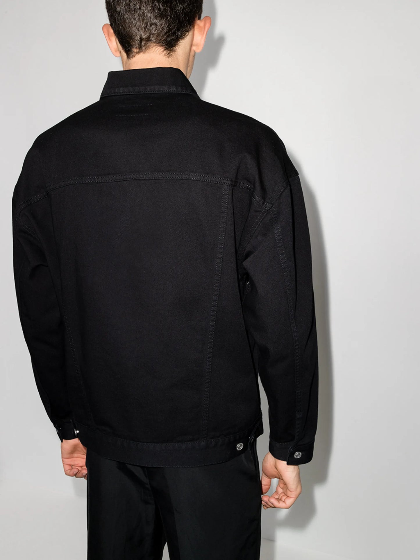 logo-print denim jacket