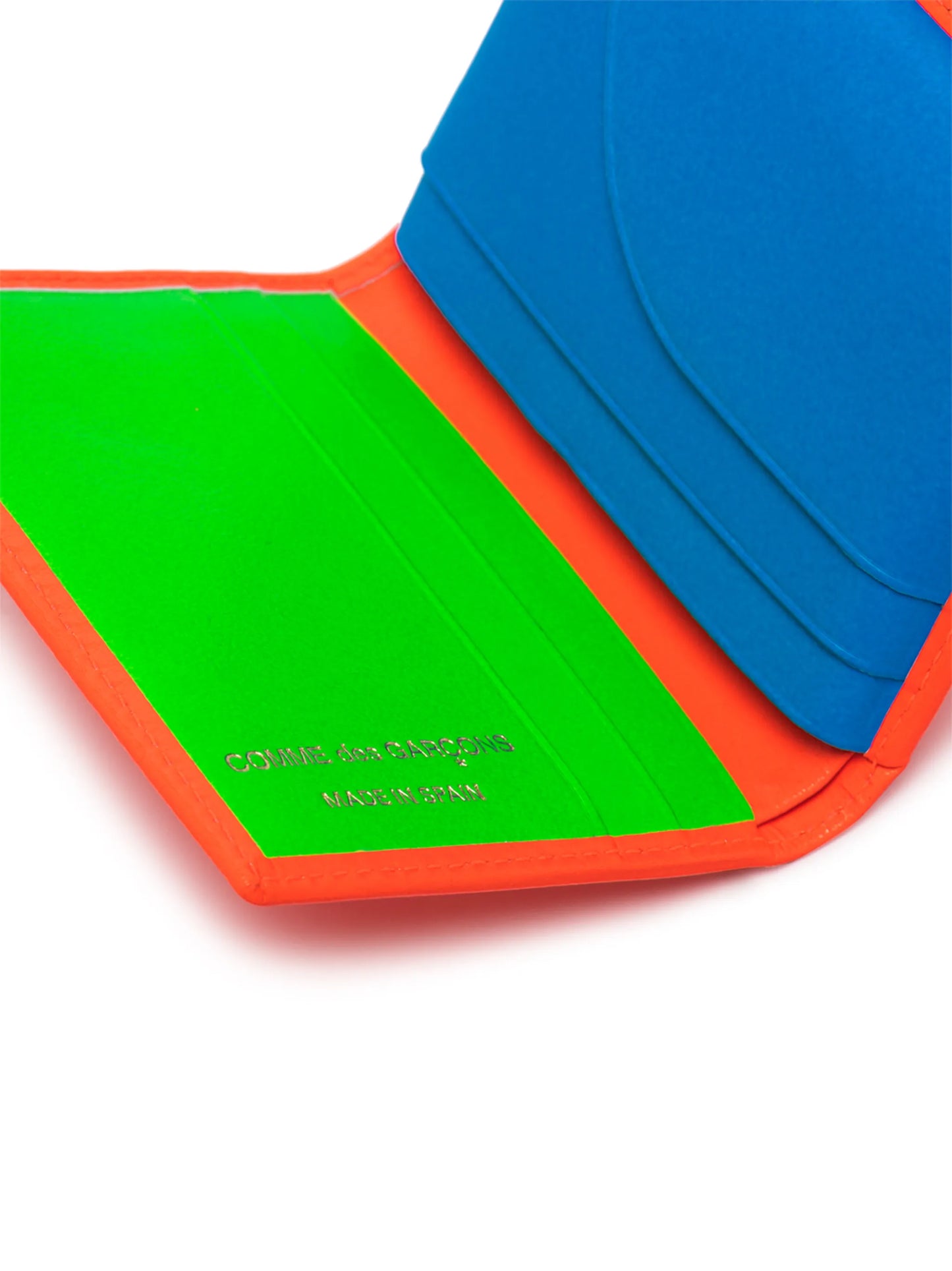 Super Fluo leather cardholder