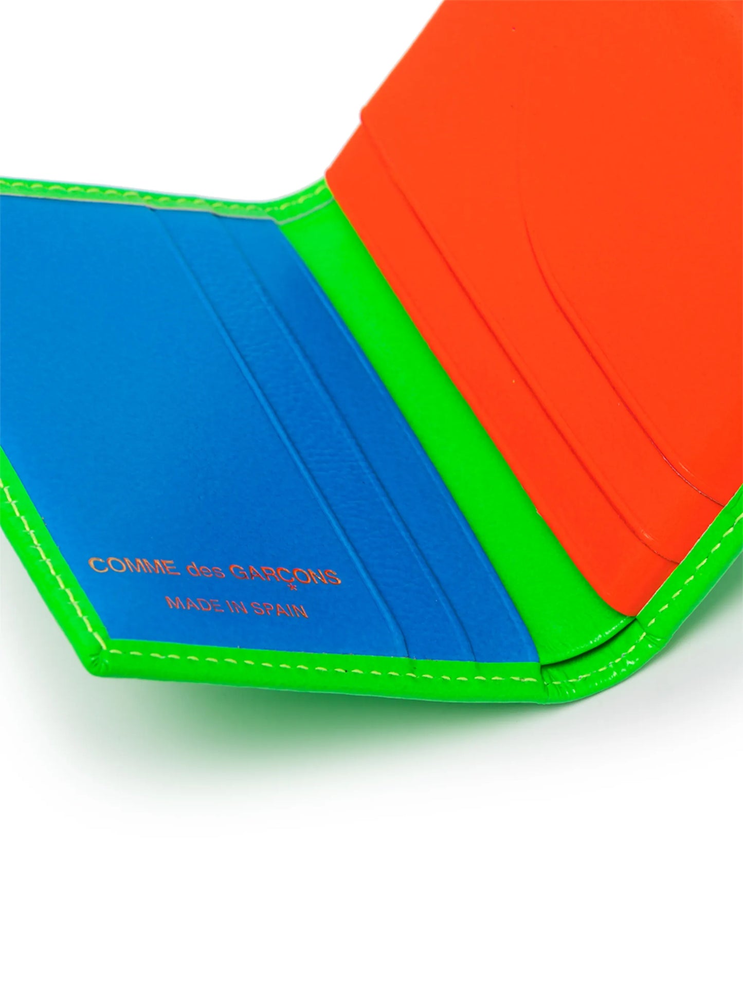 Super Fluo leather cardholder