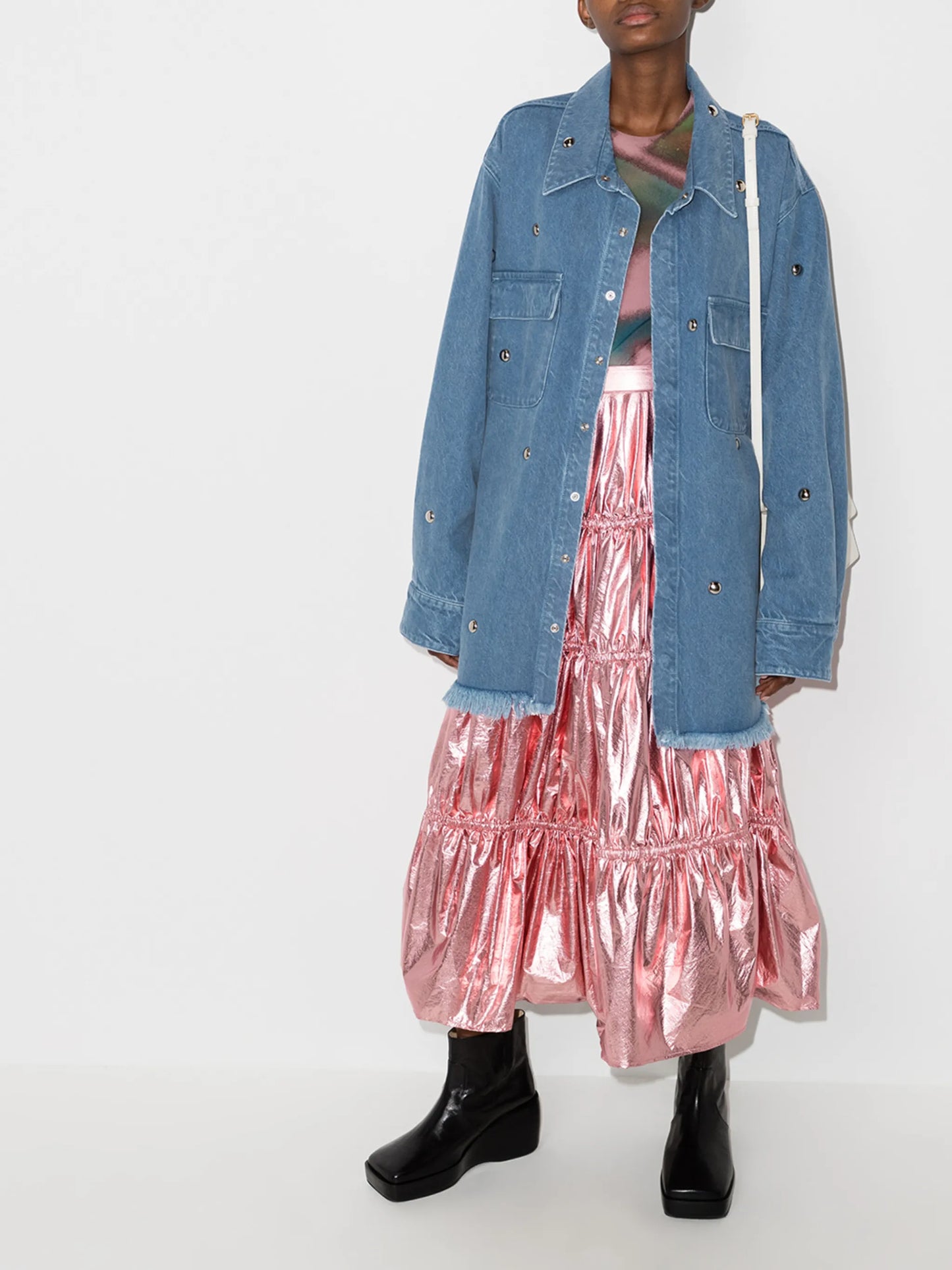 studded denim shirt