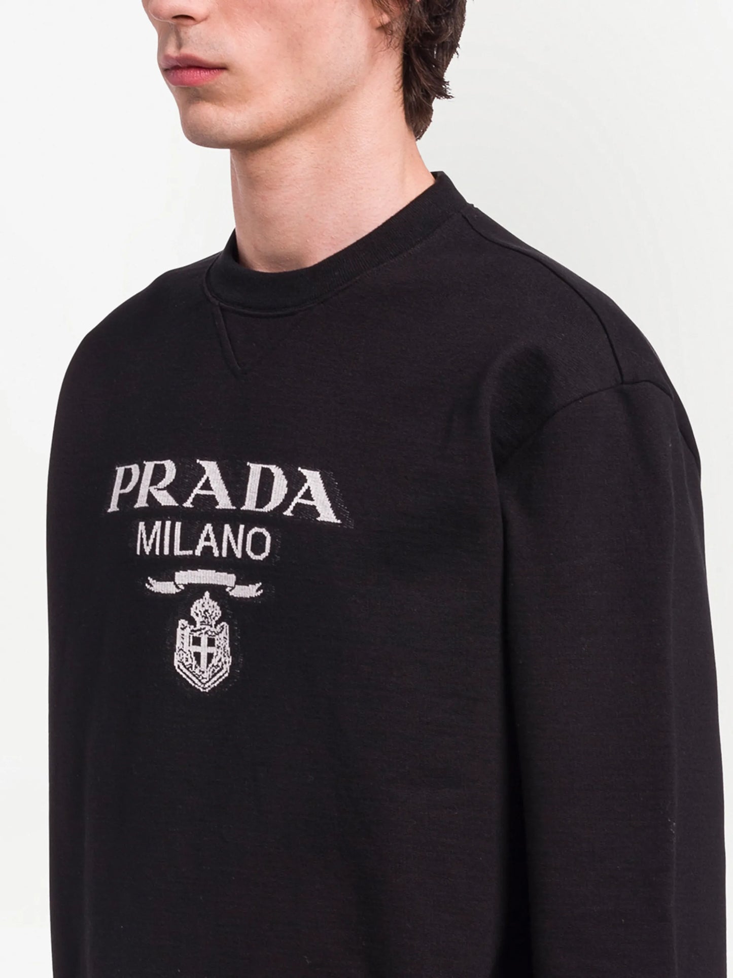 intarsia-knit logo sweatshirt