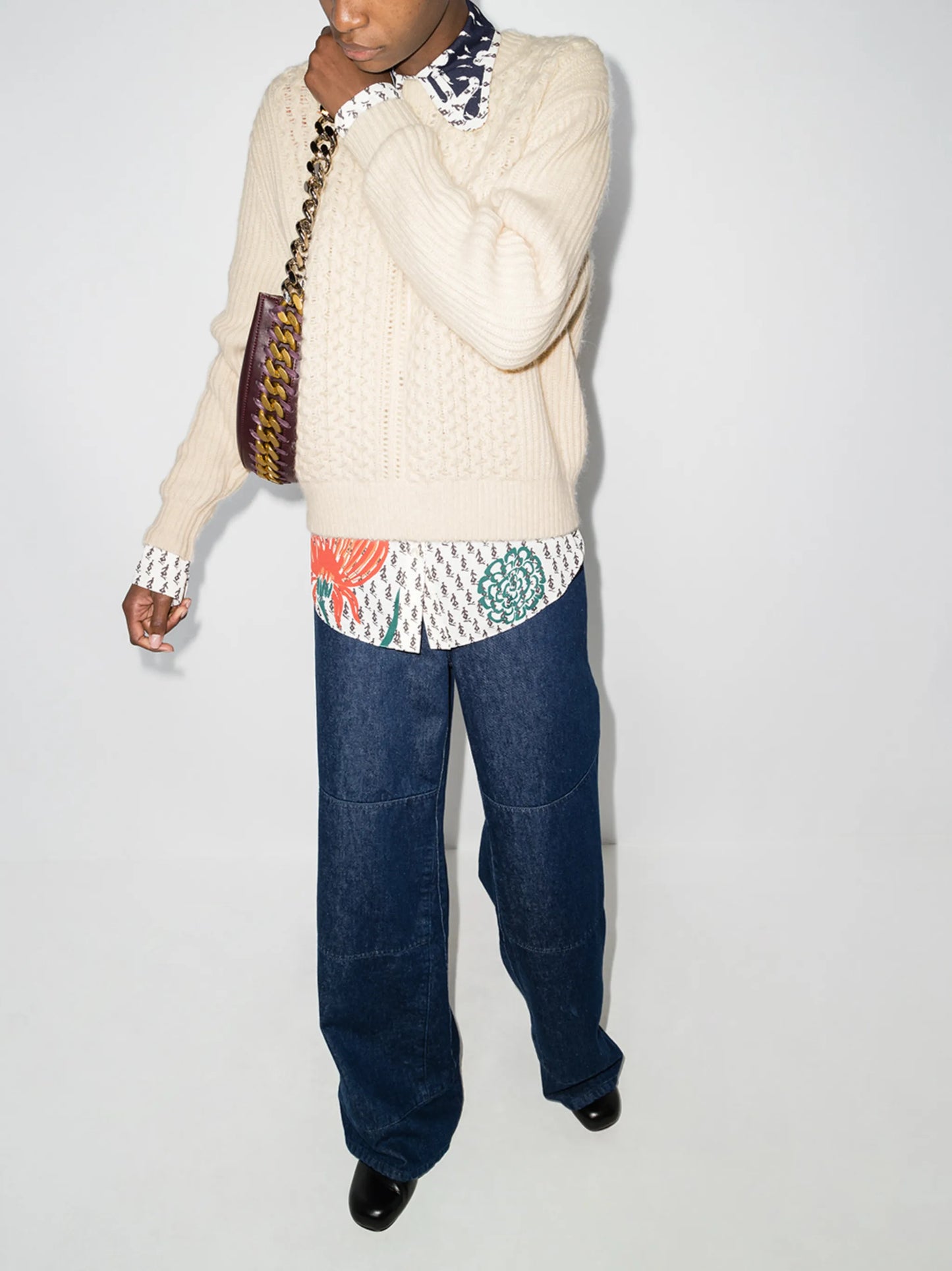 textured knit jumper