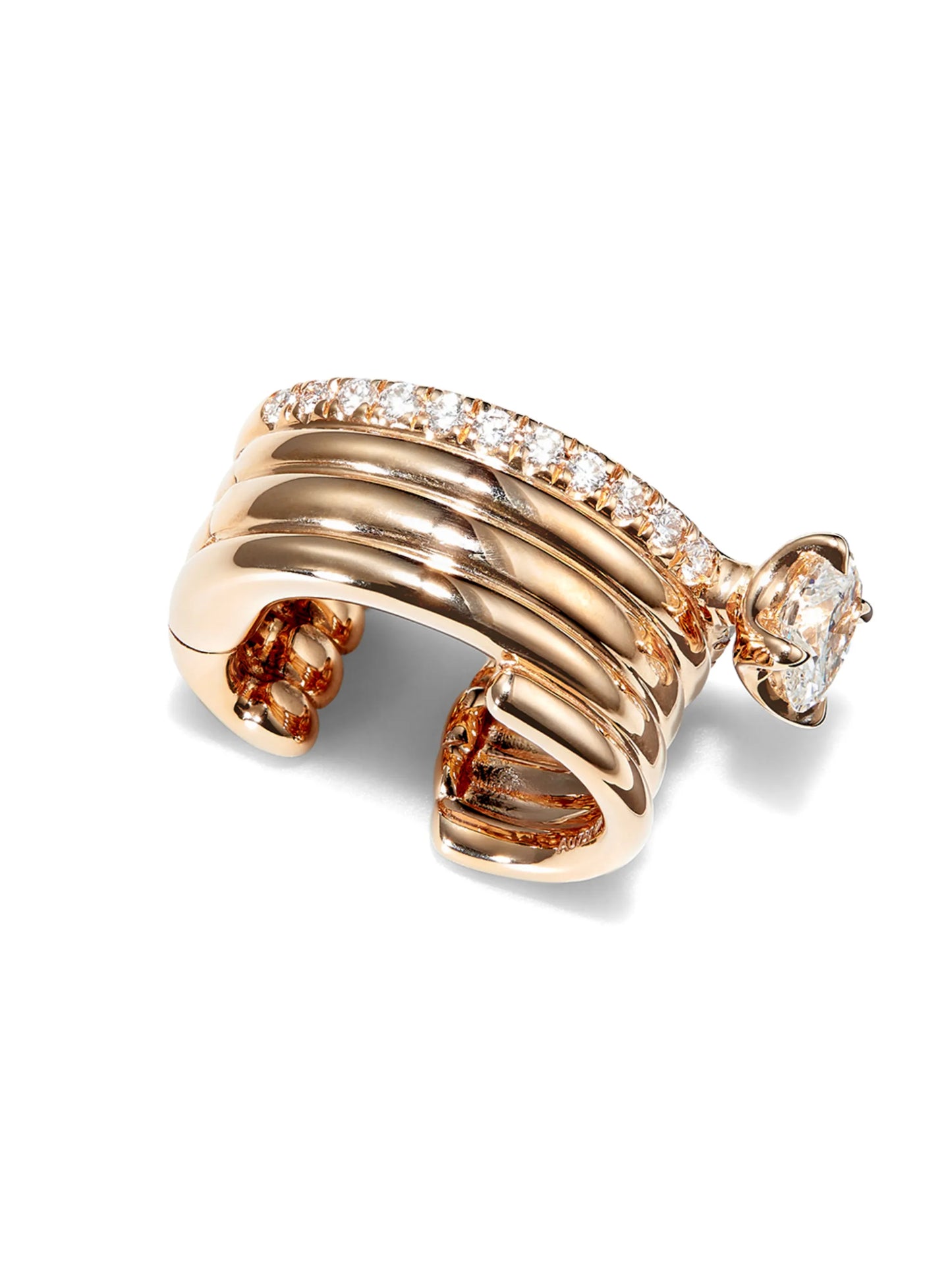 18kt rose gold Blast diamond ear cuff