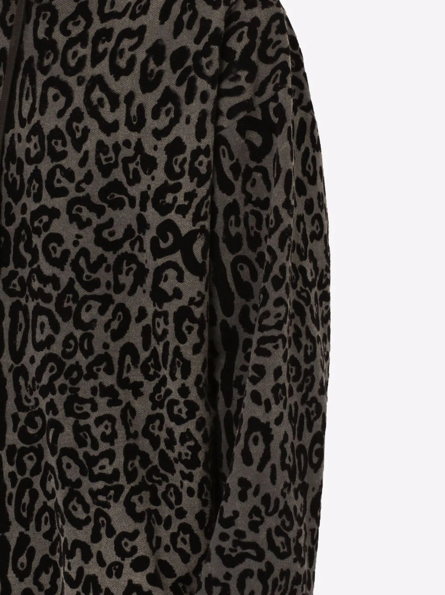 leopard print drawstring hoodie