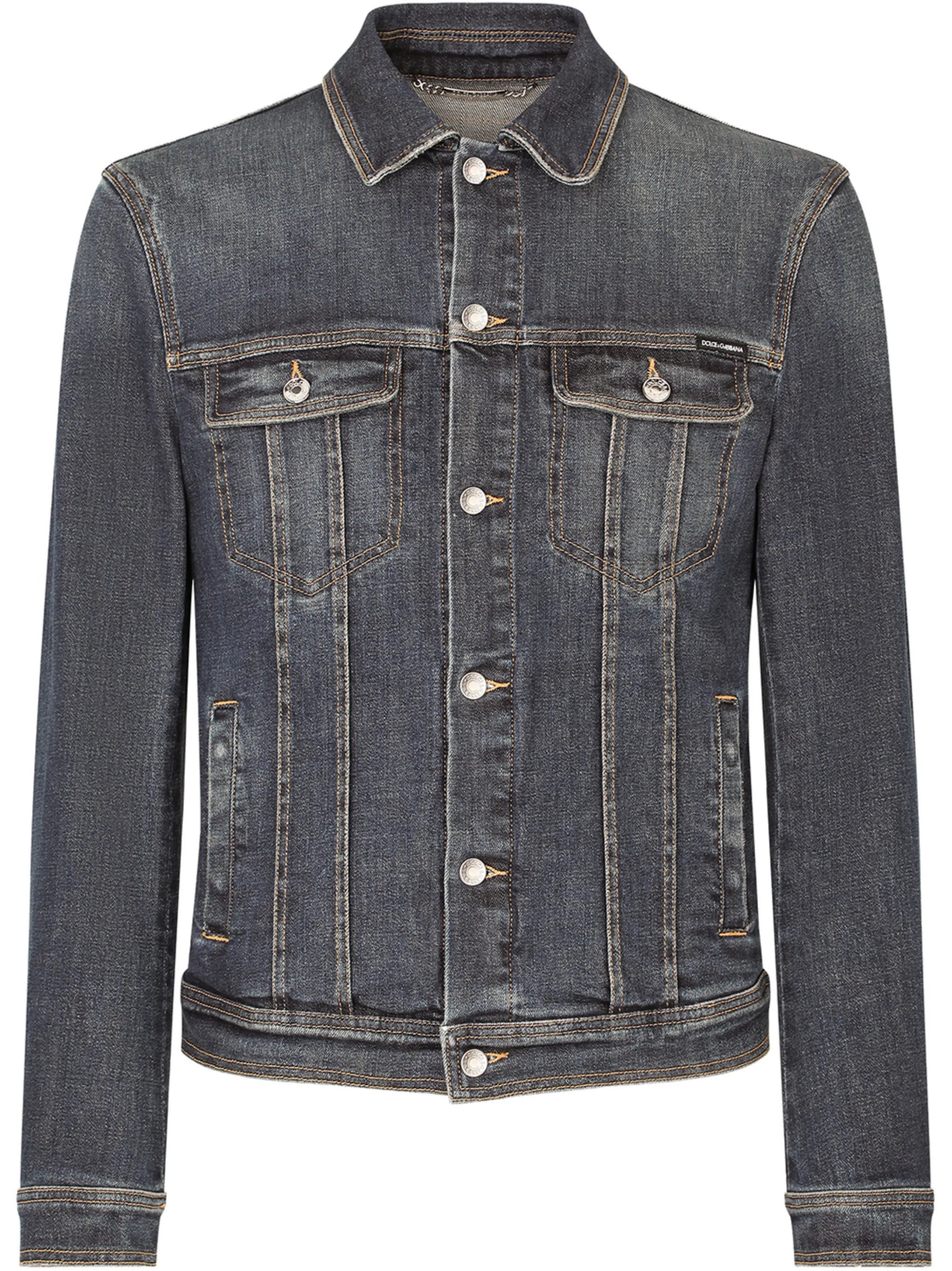 logo-appliqué denim jacket