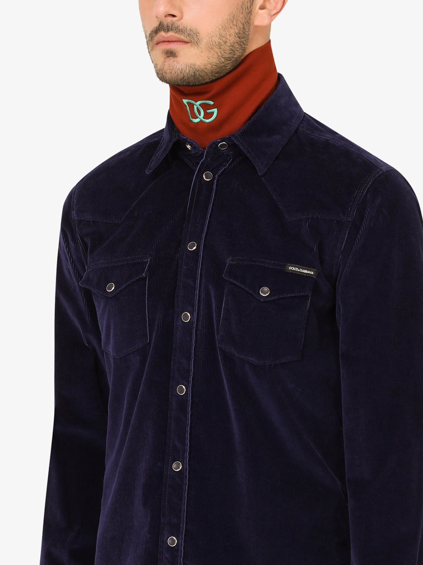 long-sleeve corduroy shirt