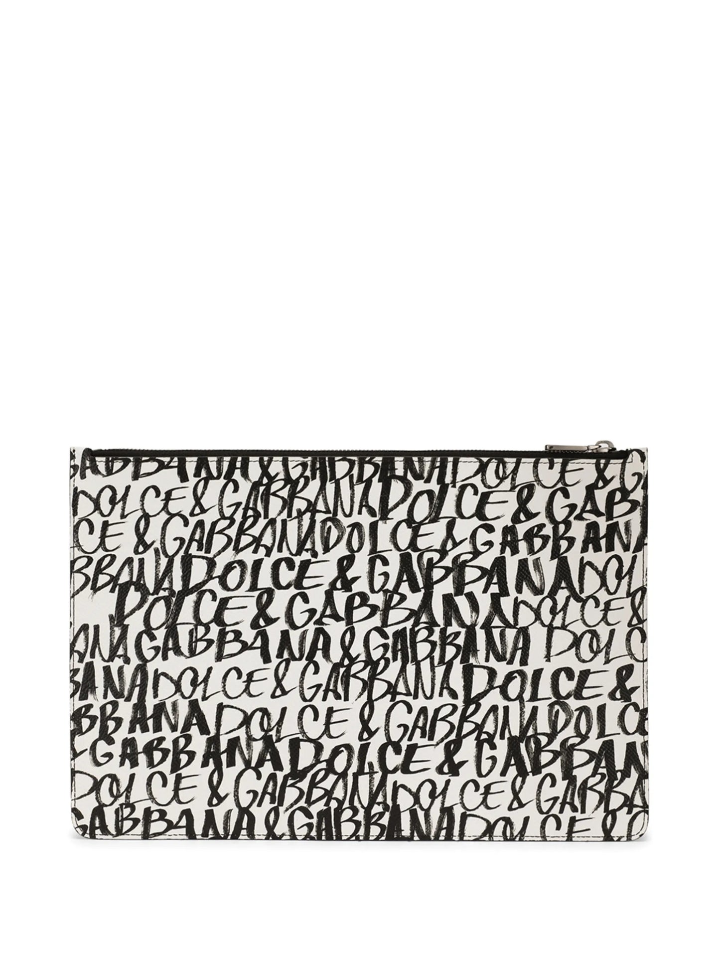 monogram-print clutch bag