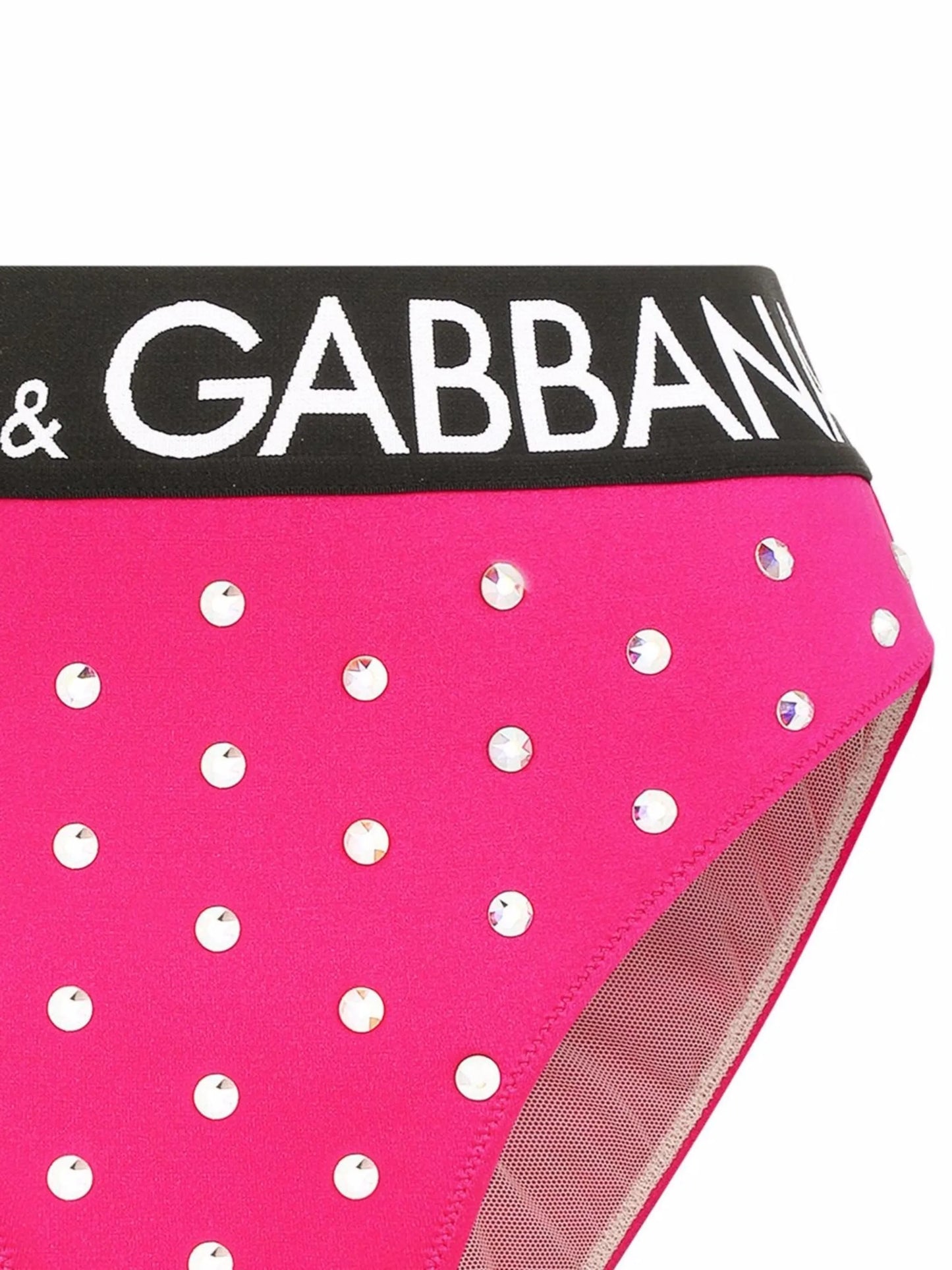 rhinestone-embellished high-waisted briefs