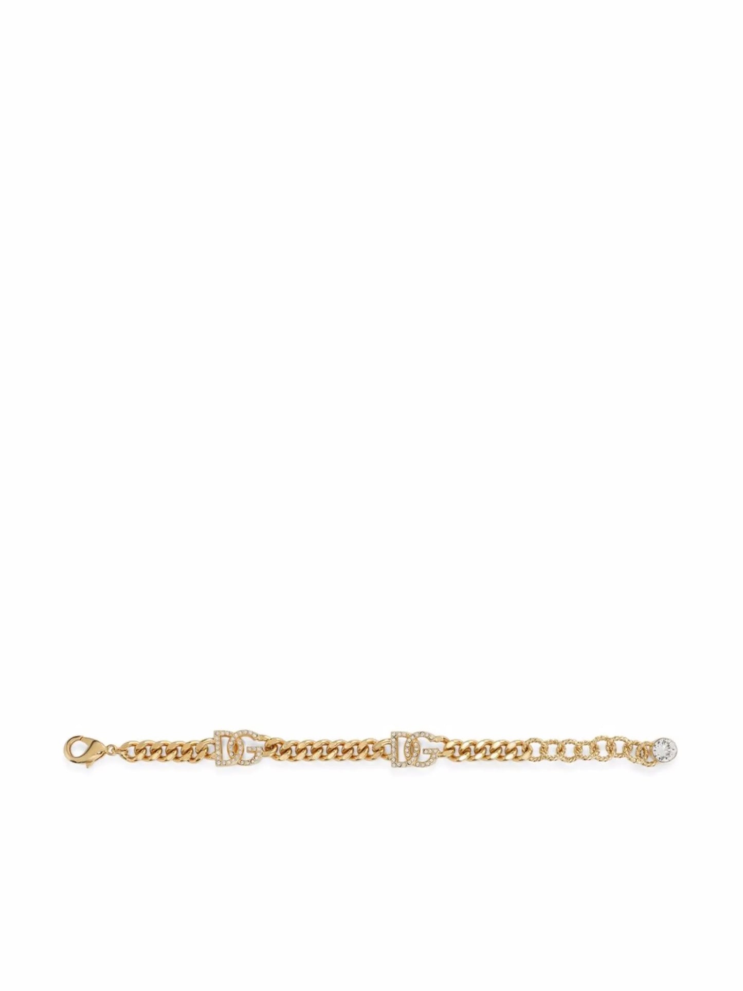 DG-logo rhinestone-embellished bracelet