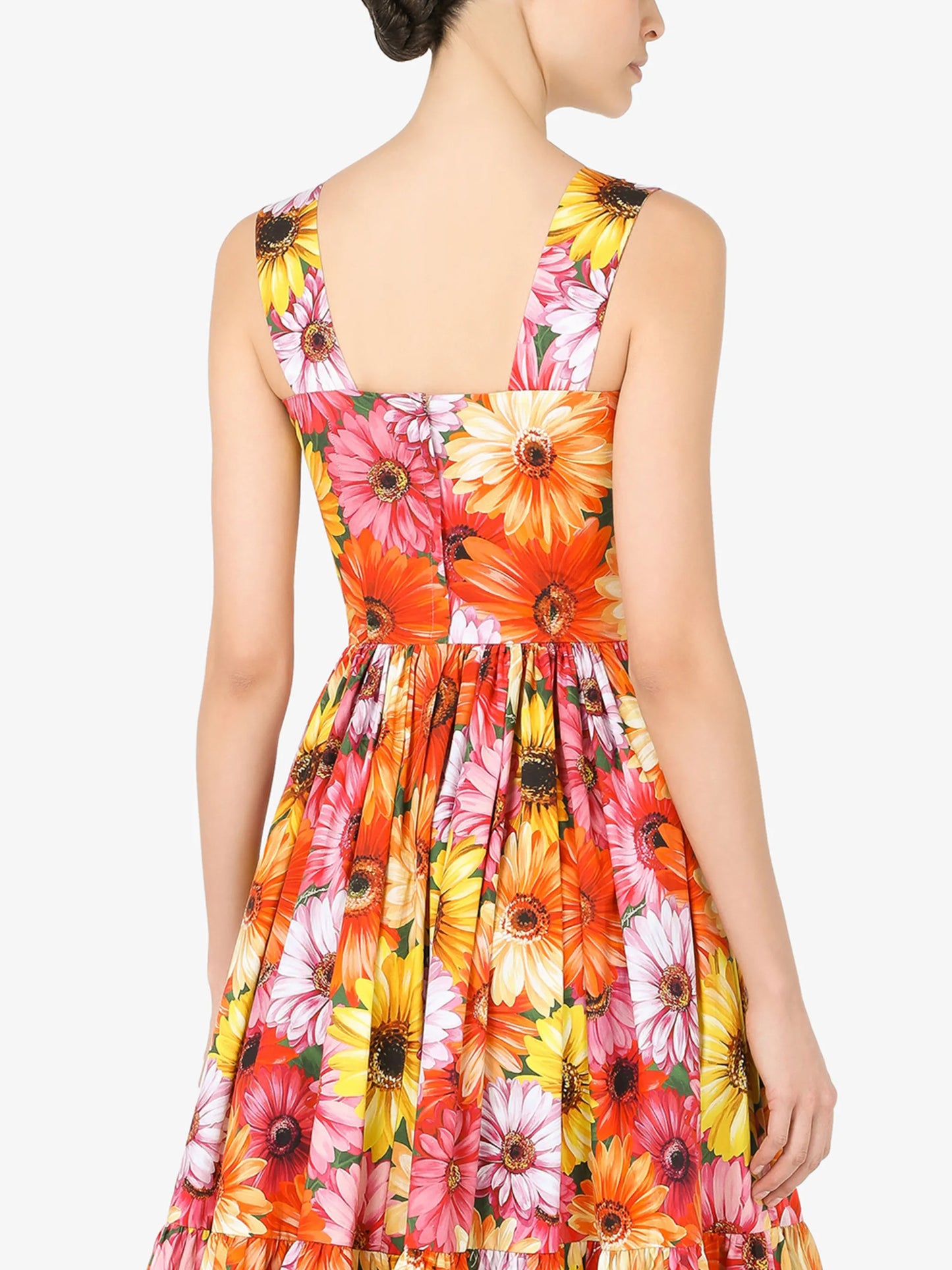 floral-print flared dress