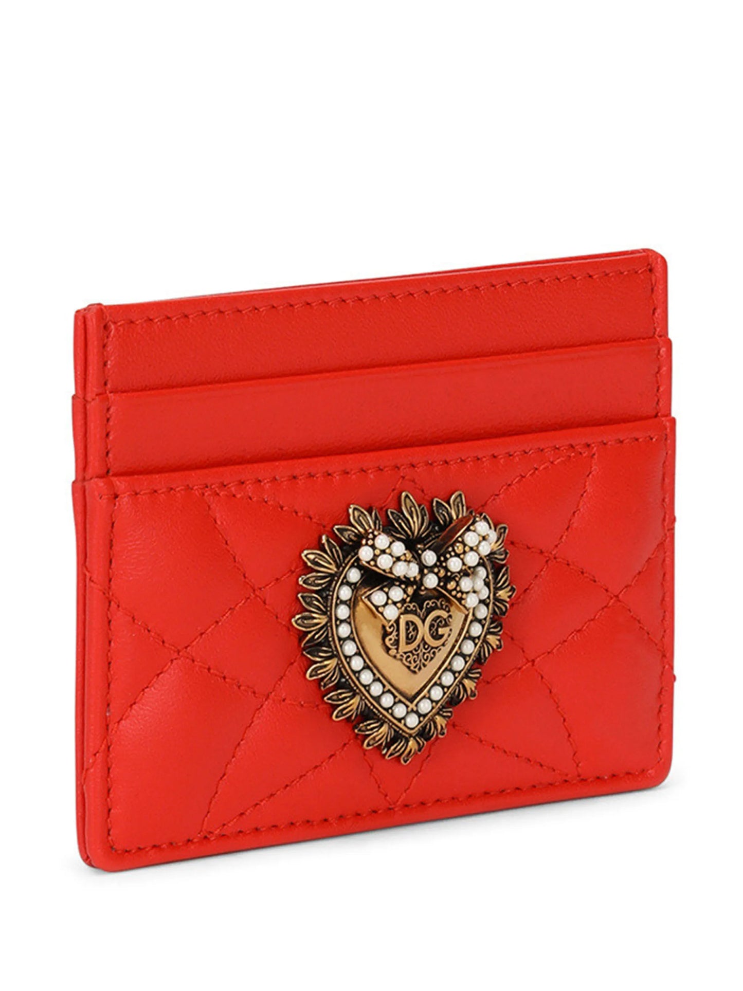 logo-plaque quilted cardholder