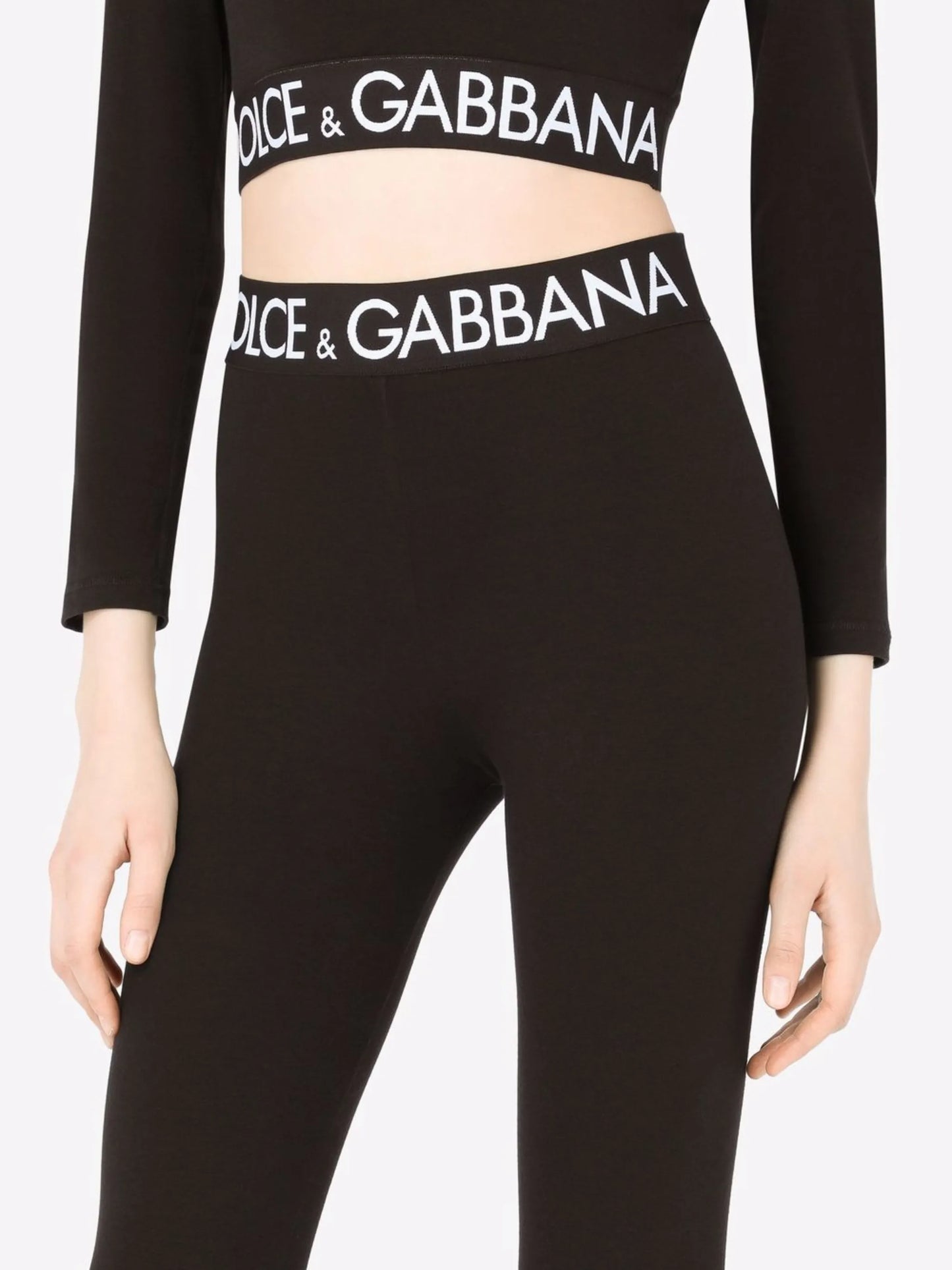 logo-waistband jersey leggings