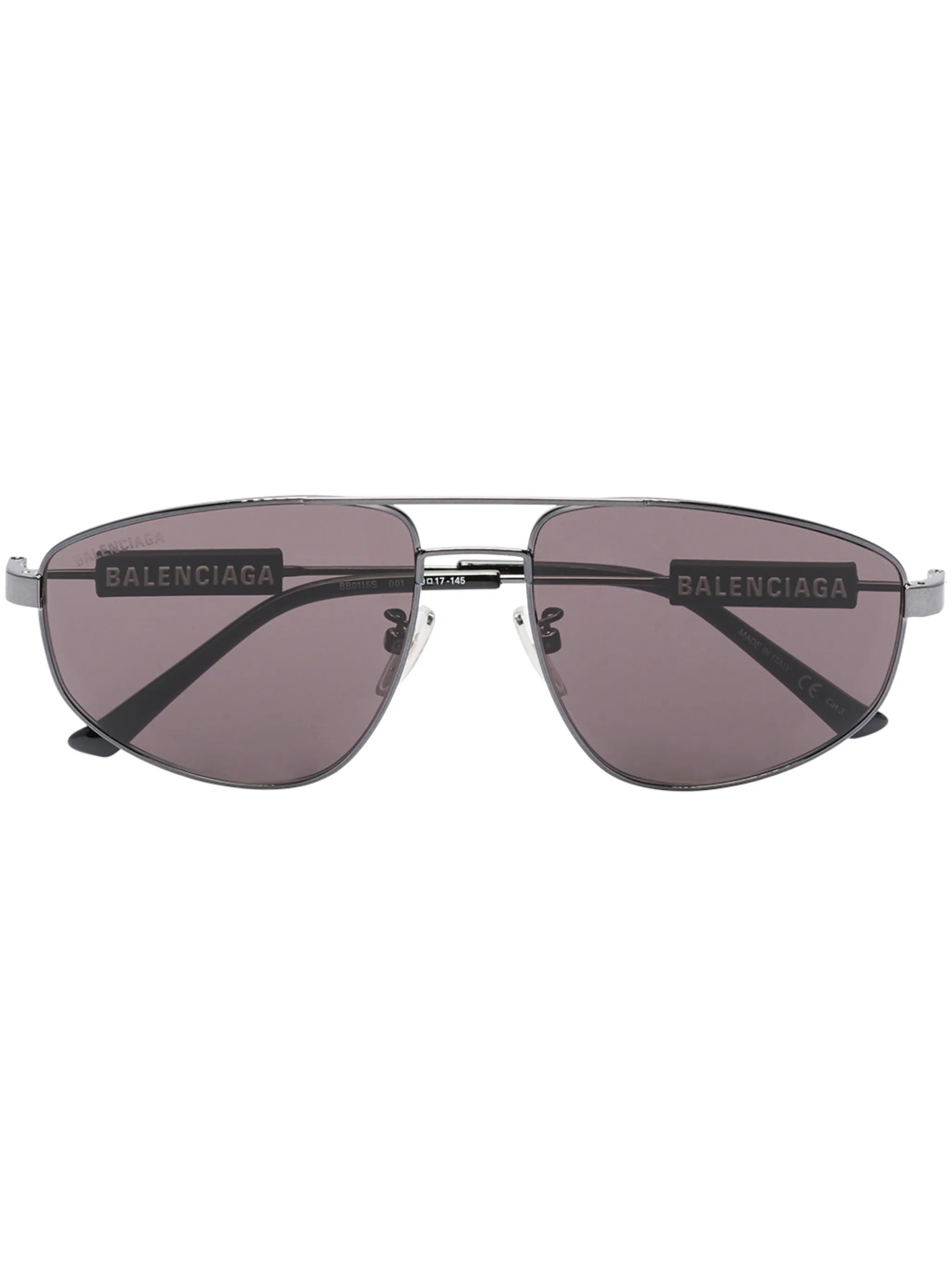 double-bridge pilot-frame sunglasses