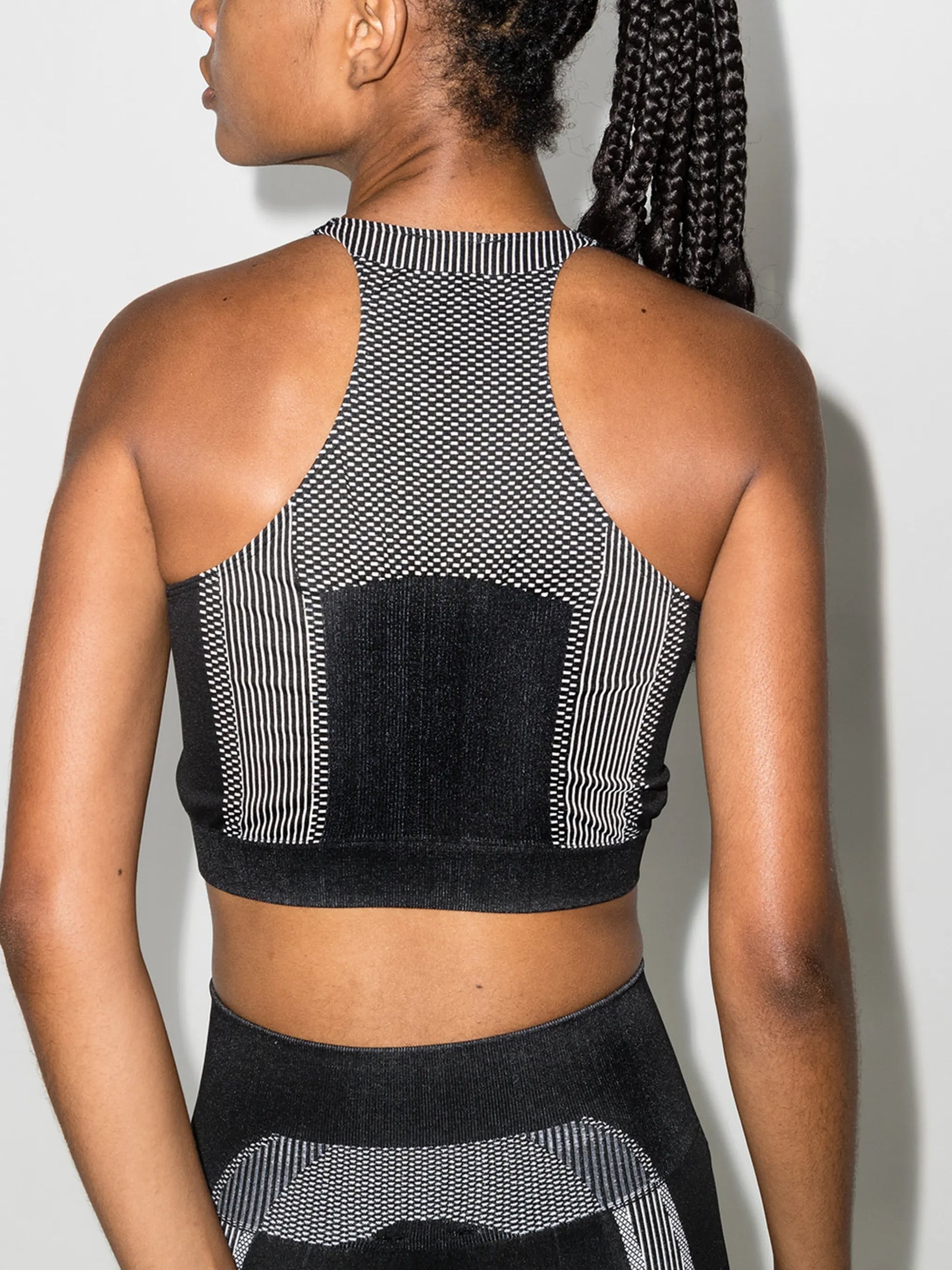 logo halterneck sports bra