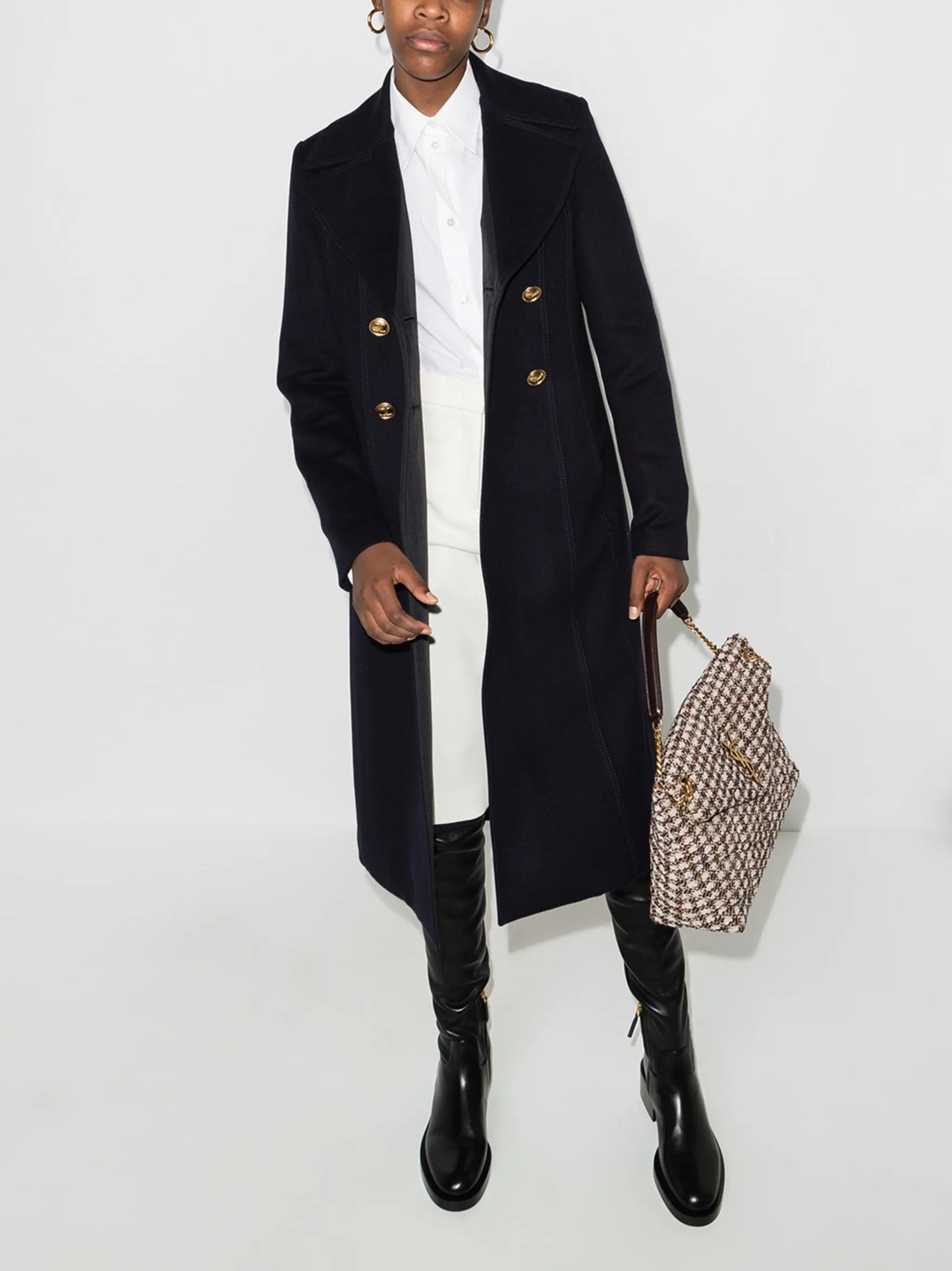 double-breasted long coat