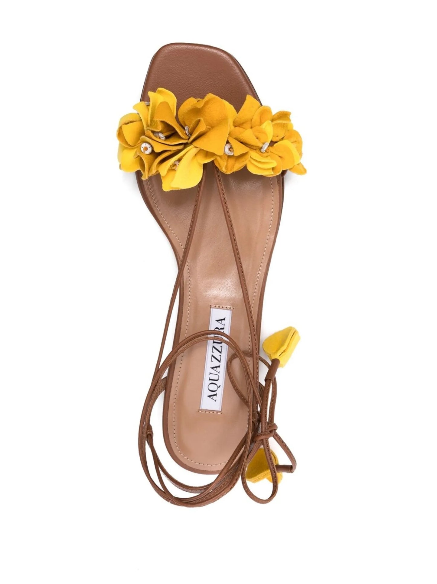 Bougainvillea laced flat sandals