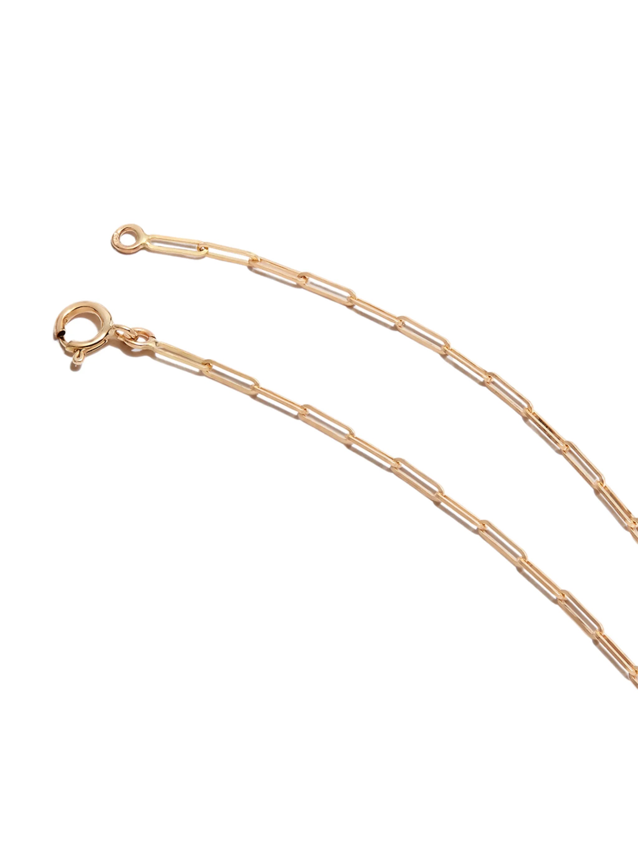 18kt yellow gold diamond-heart necklace