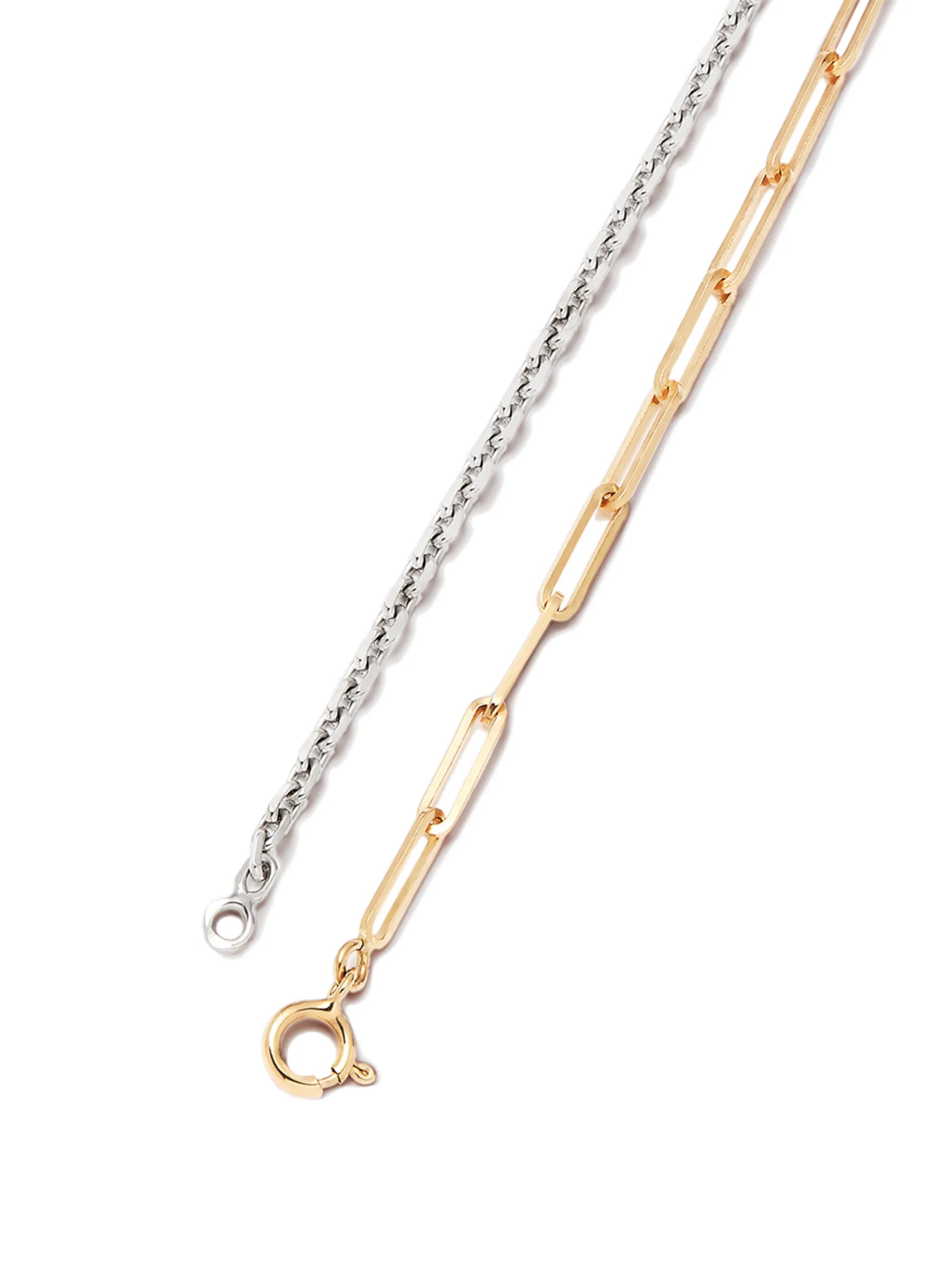 18kt yellow gold pear-diamond necklace
