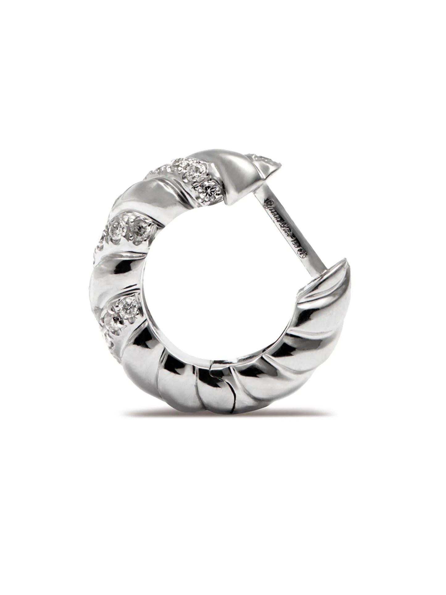 18kt white gold huggie earrings