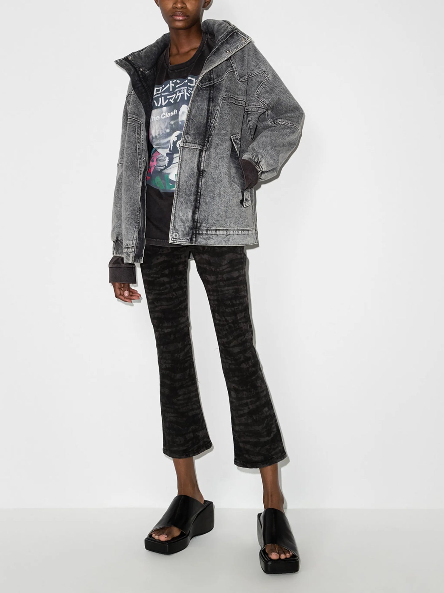 Kick Fit zebra print bootcut jeans
