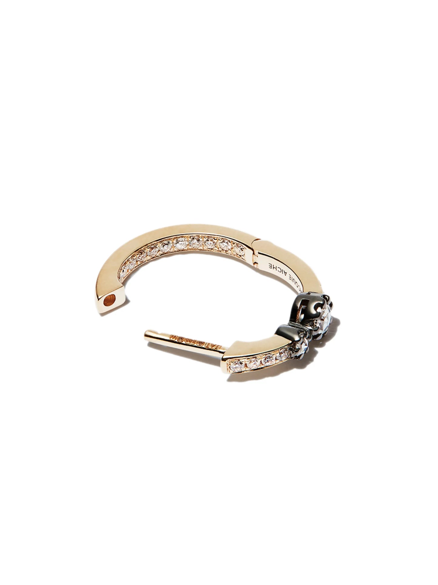 14kt yellow gold huggie single earring