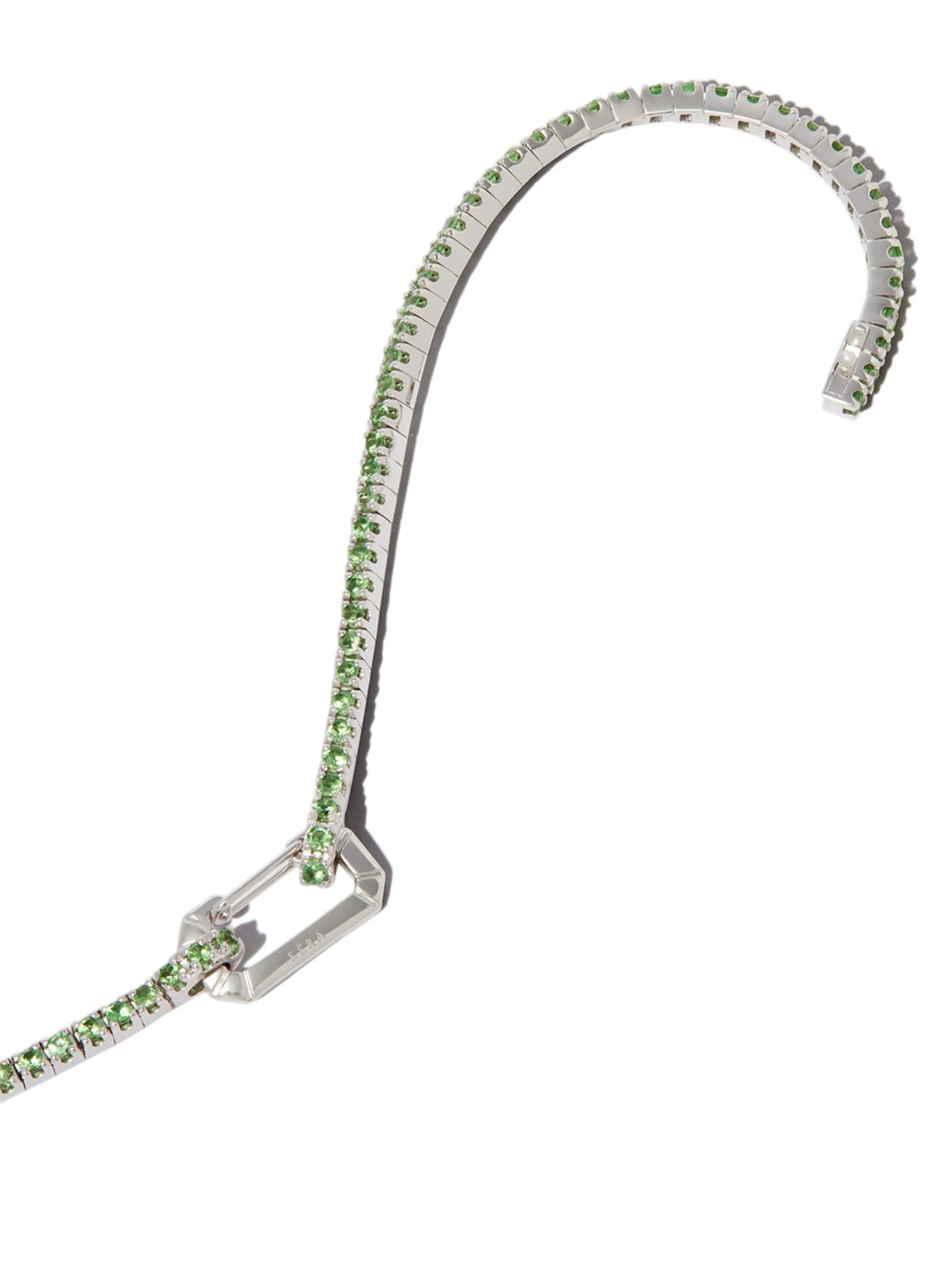 18kt white gold Paris tennis sapphire bracelet