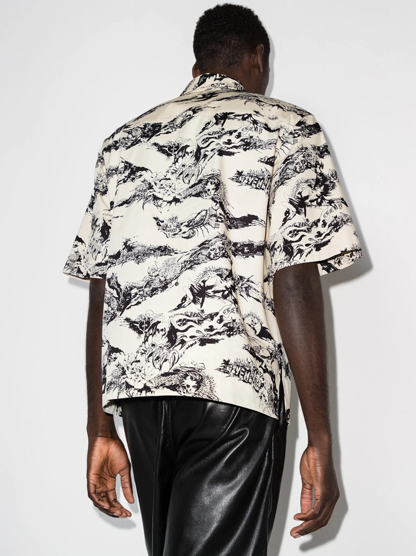 Gothic printed zip shirt