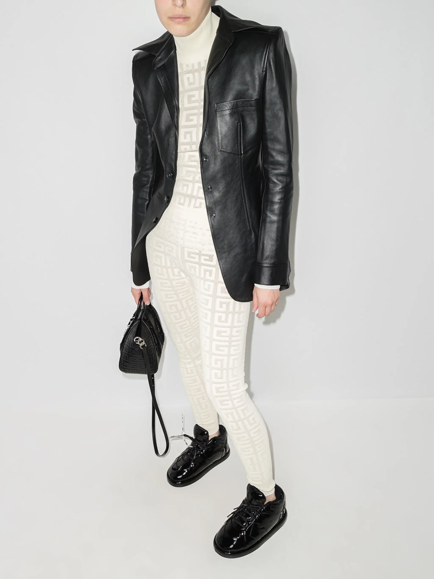 4G jacquard knitted top